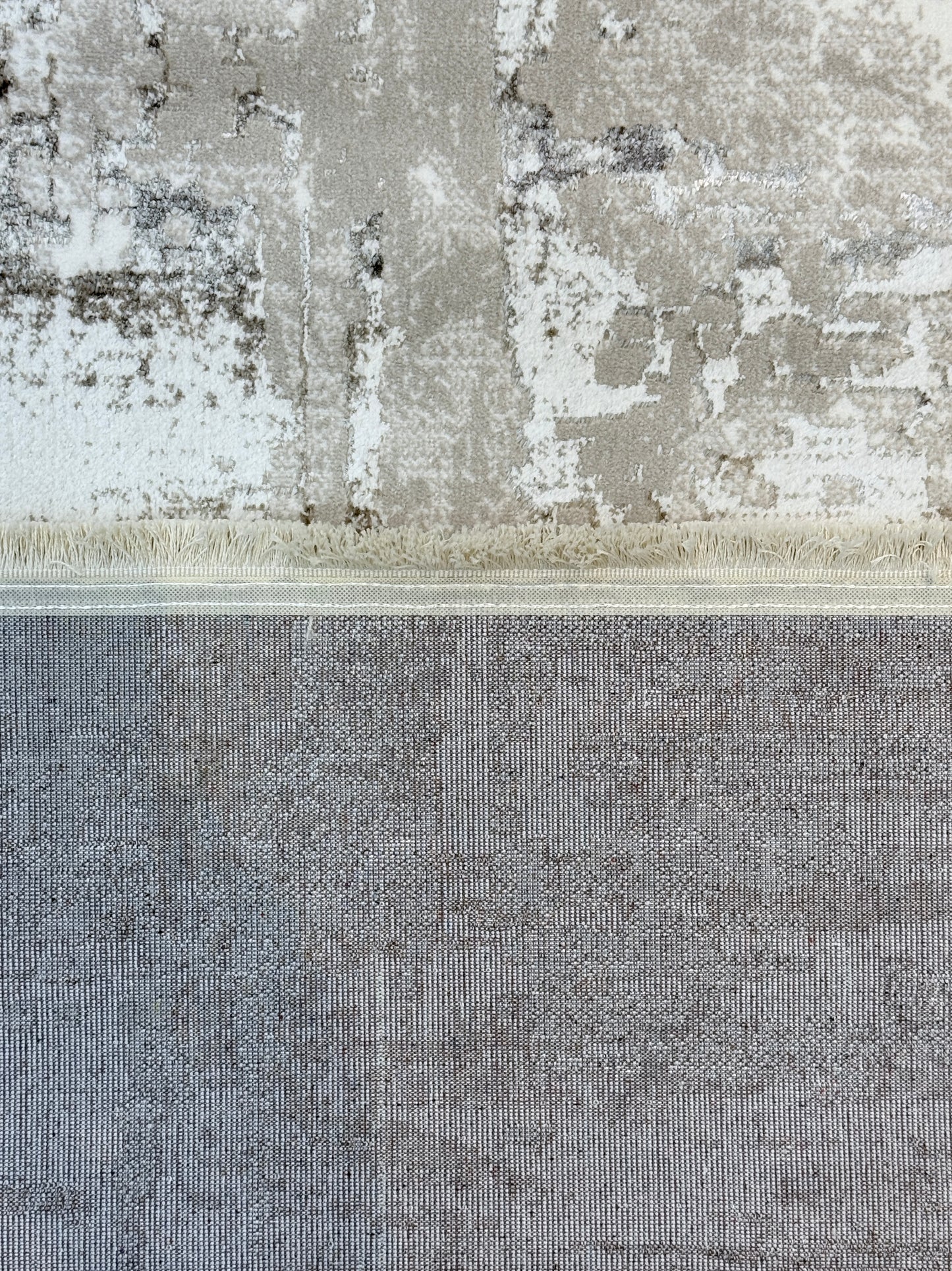 Contemporary Faded Marble Rug | L.Grey, OffWhite & Sand | Size 200x300 cm (6.6x9.10 ft)