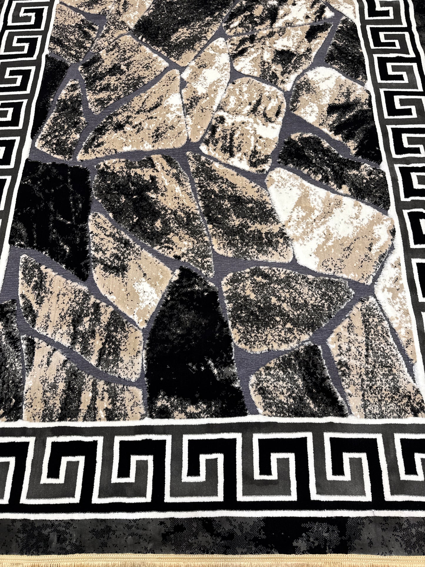 The Aegean Stone Rug - Brown/Black, Blue & Grey Size Multiple Options