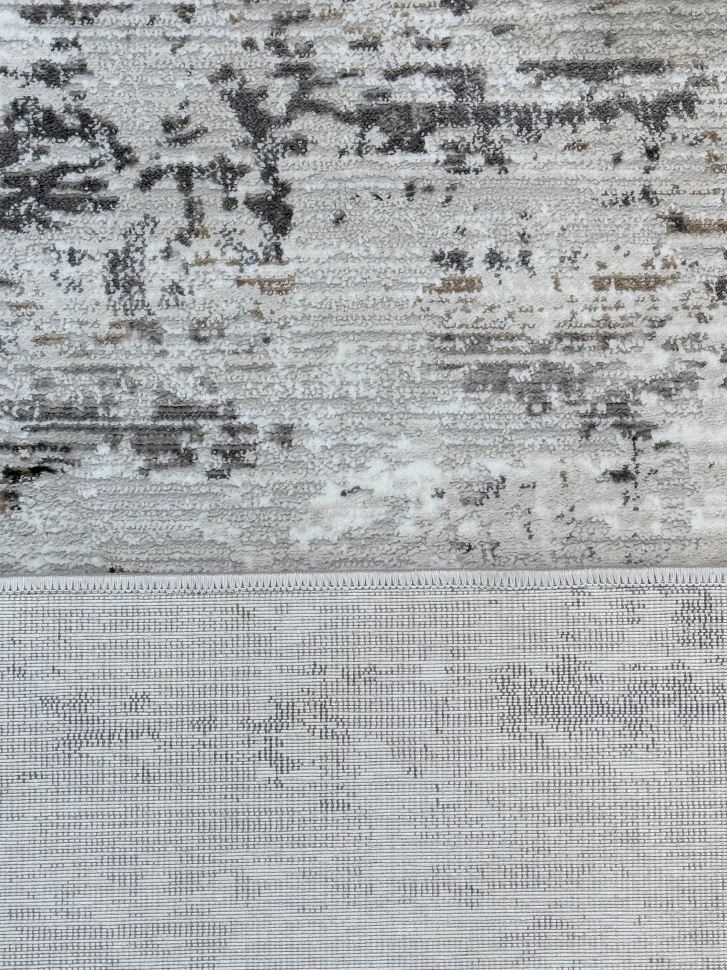 Nordic Abstract Distressed Area Rug | Grey, Gold | In Two Sizes Available