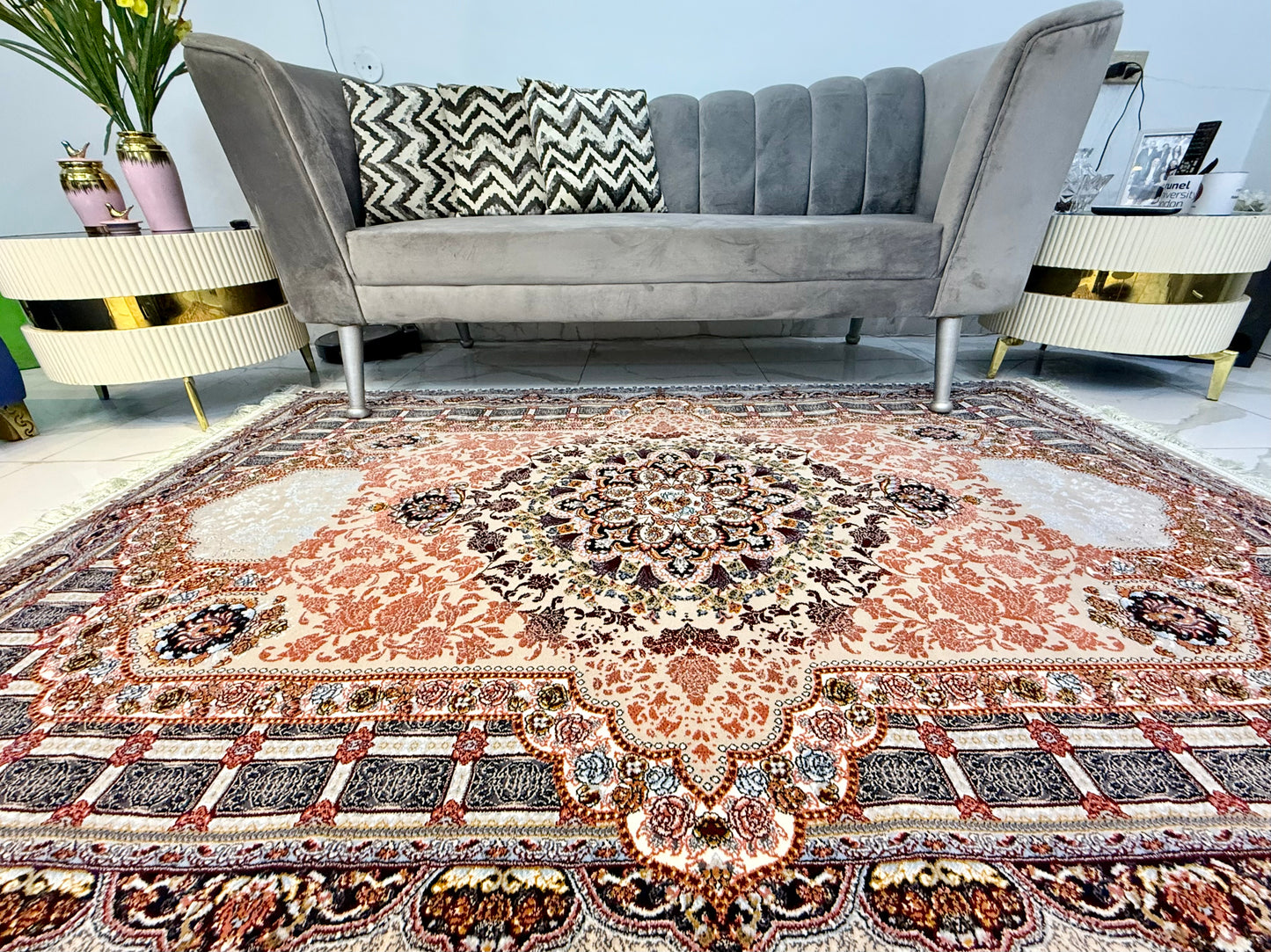 Elegant Persian Rug - Ana Design, Classic Multi-Colour 150x220cm (4.11x7.3)ft