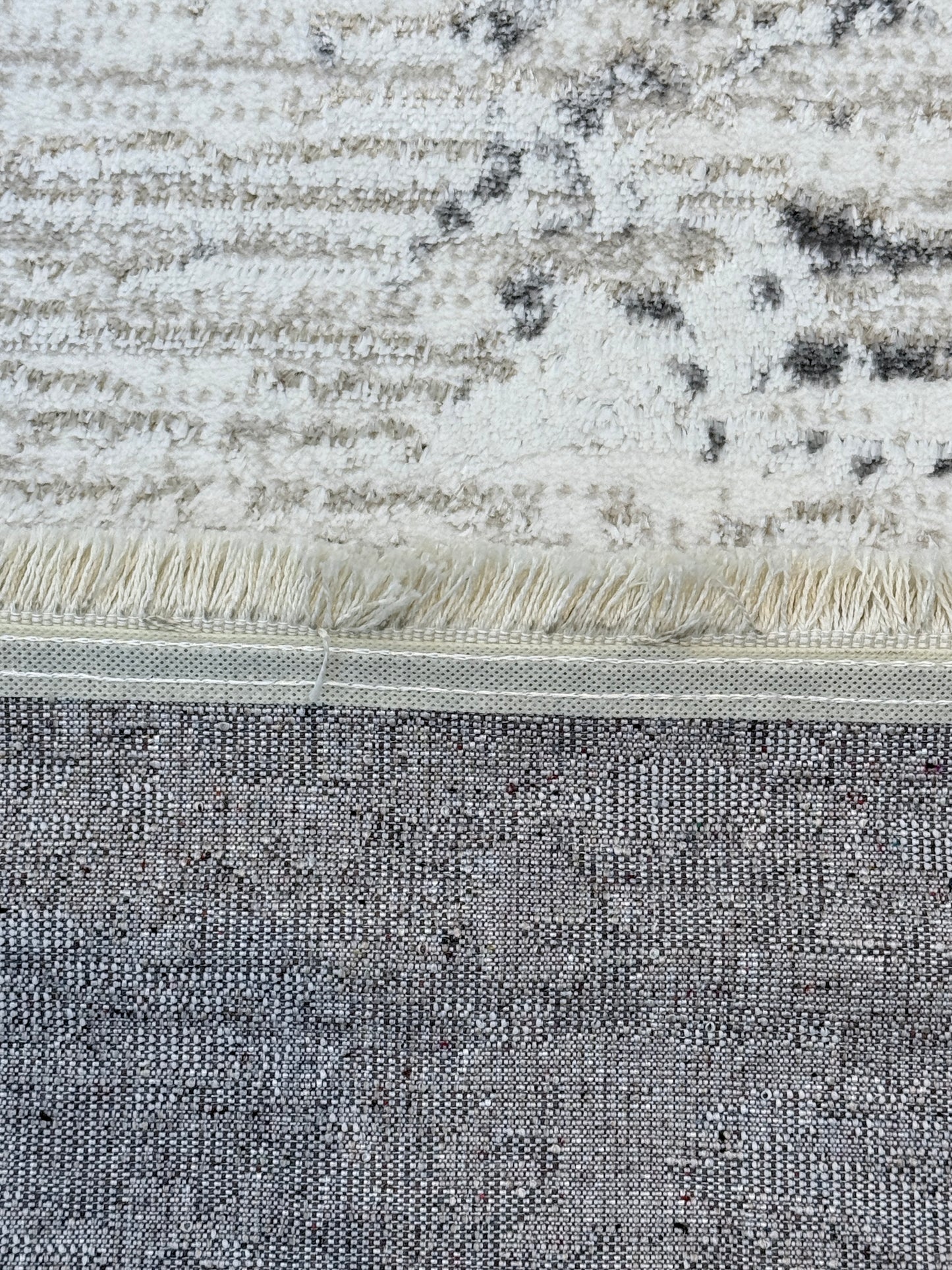 Urban Distressed Abstract Area Rug | grey, charcoal & ivory | Size 150x220 cm (4.11x7.3 ft)