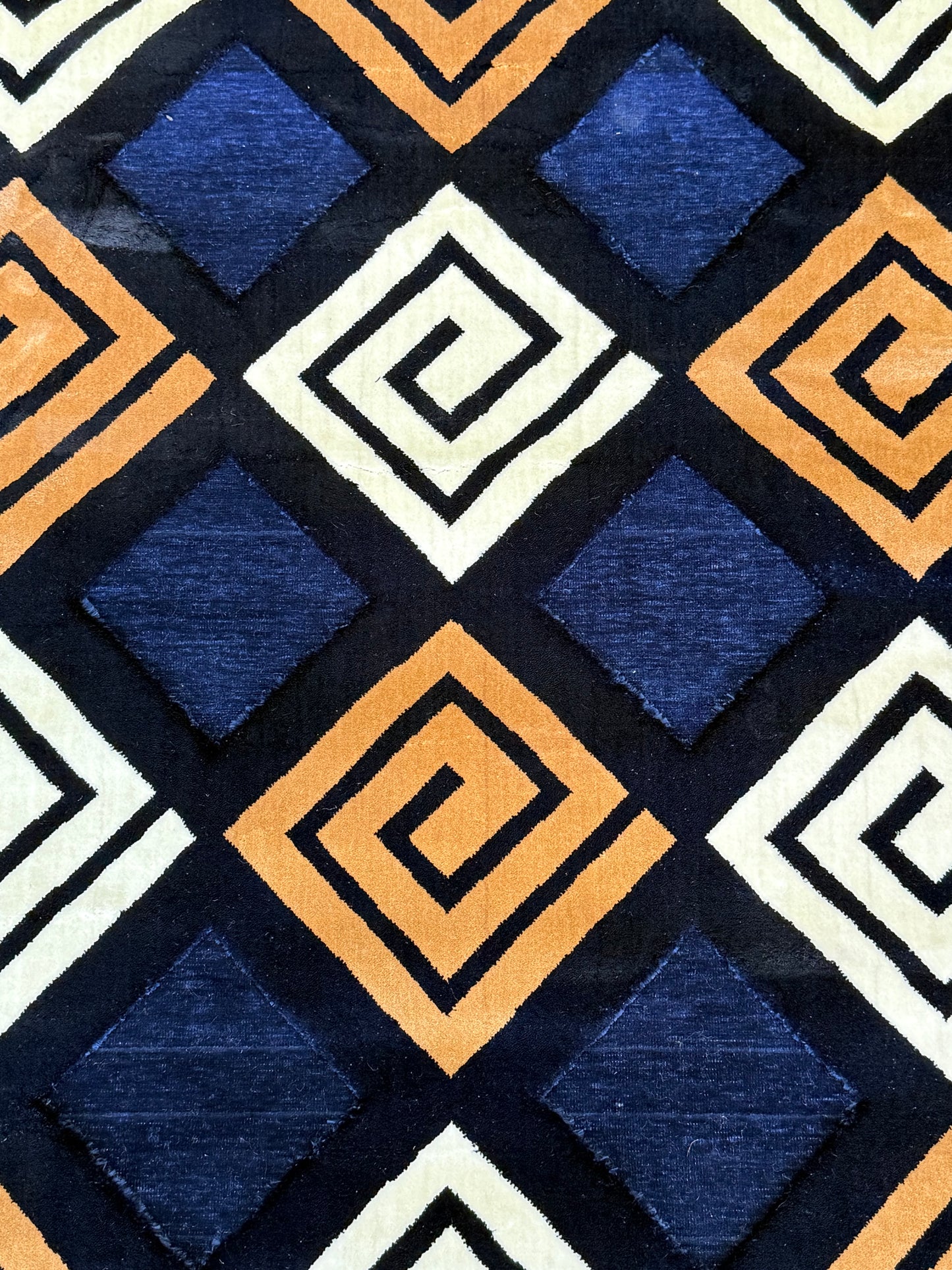 Chenille Rug Geometric Spiral Charm Size 125x170cm (4.1x5.7)ft