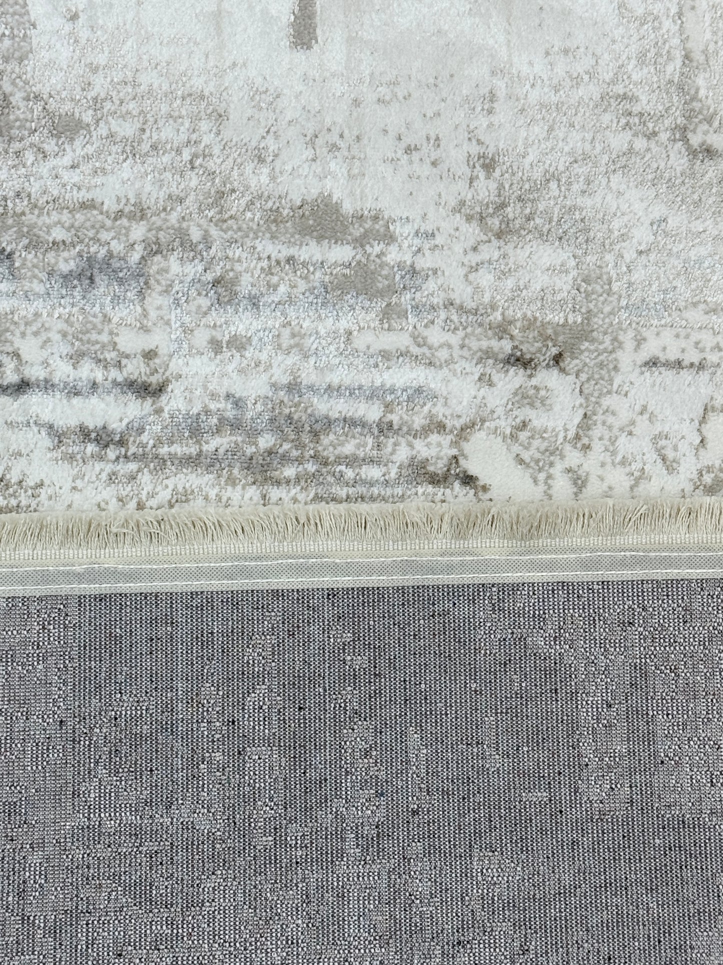 Modern Abstract Distressed Rug | Grey, Silver & Charcoal | Size 200x300 cm (6.6x9.10 ft)