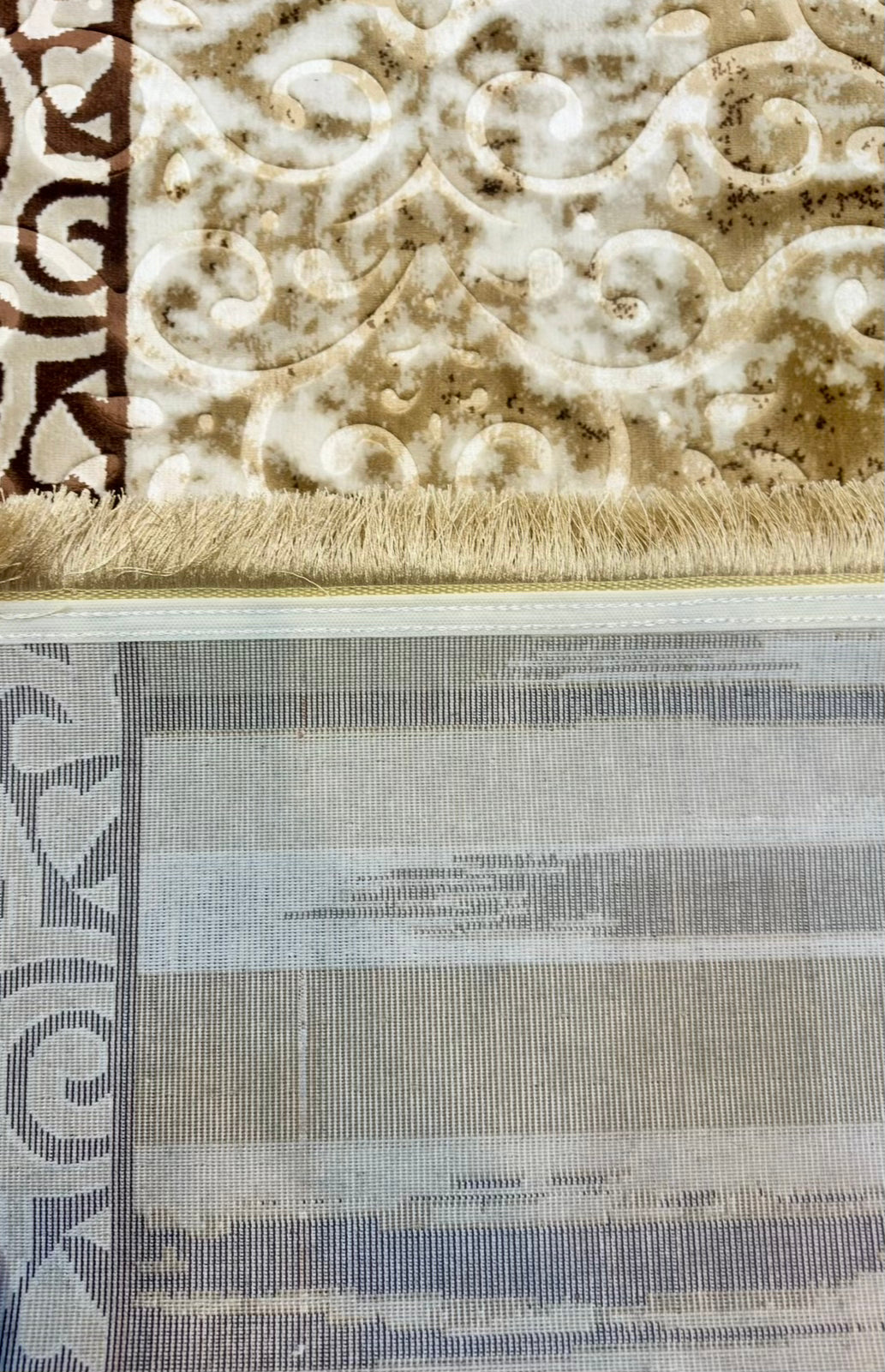 Vintage Patchwork Moroccan Rug - Brown, Beige, Cream & Black | Size
200×290 cm (6.6x9.5 ft)