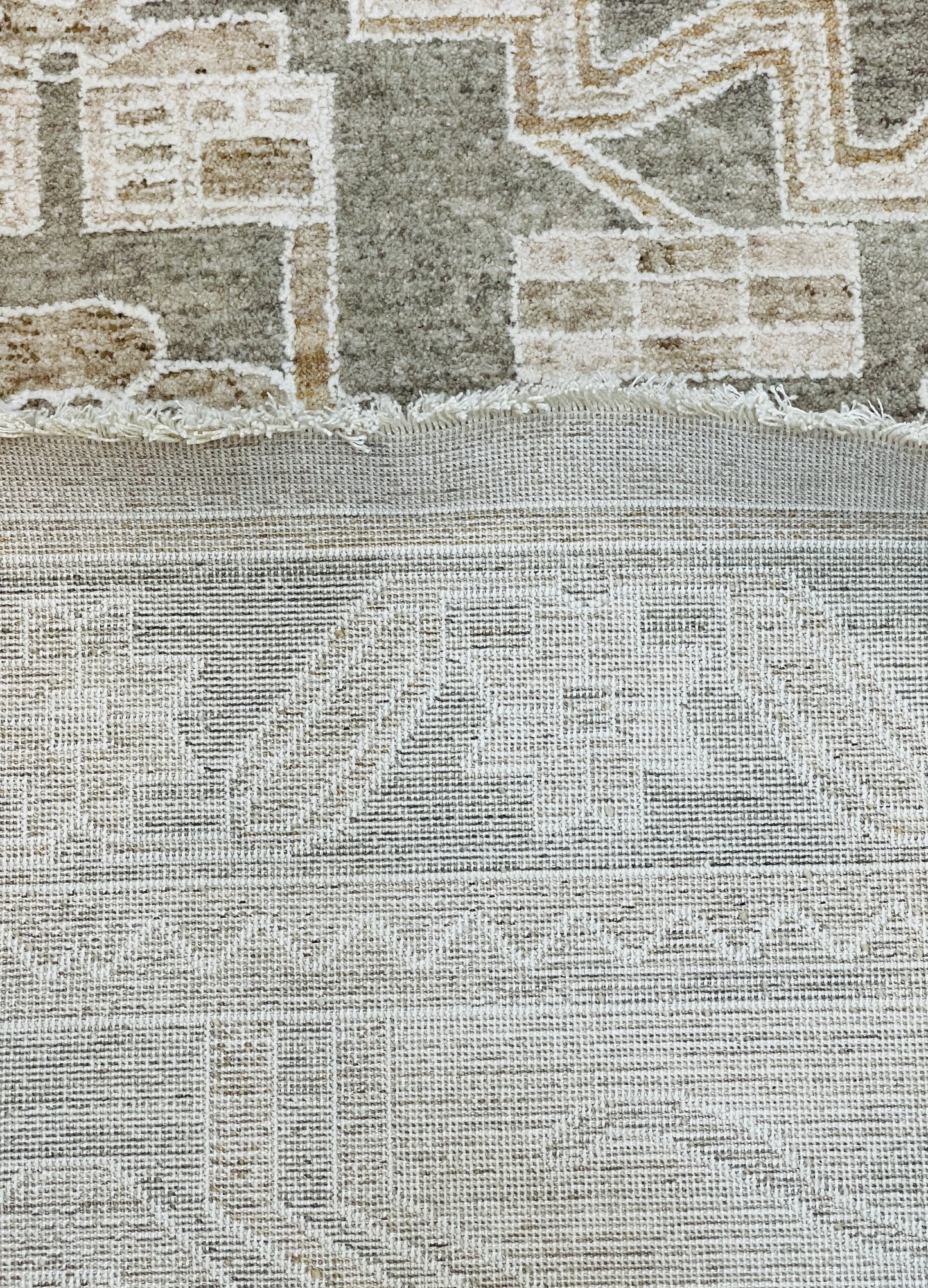 Mid Beige & Light Grey Vintage Rug – 160x230cm (5.3x7.7)feet