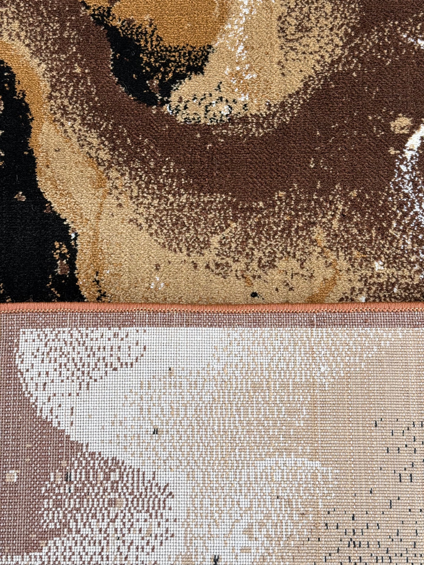 Elegance Wilton Carpet Runner 2.8x6.8 ft - Narrow Entryway – Durable Indoor Use Brown/Black