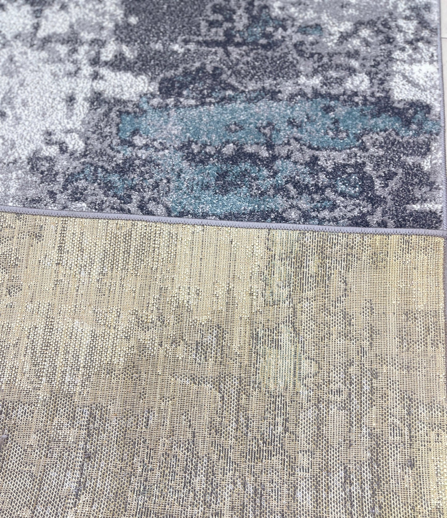 Seabreeze Drift Premium Abstract Rug | Blue, Grey & White Texture for Modern Interiors | Size 150x230 cm (4.11x7.7) feet