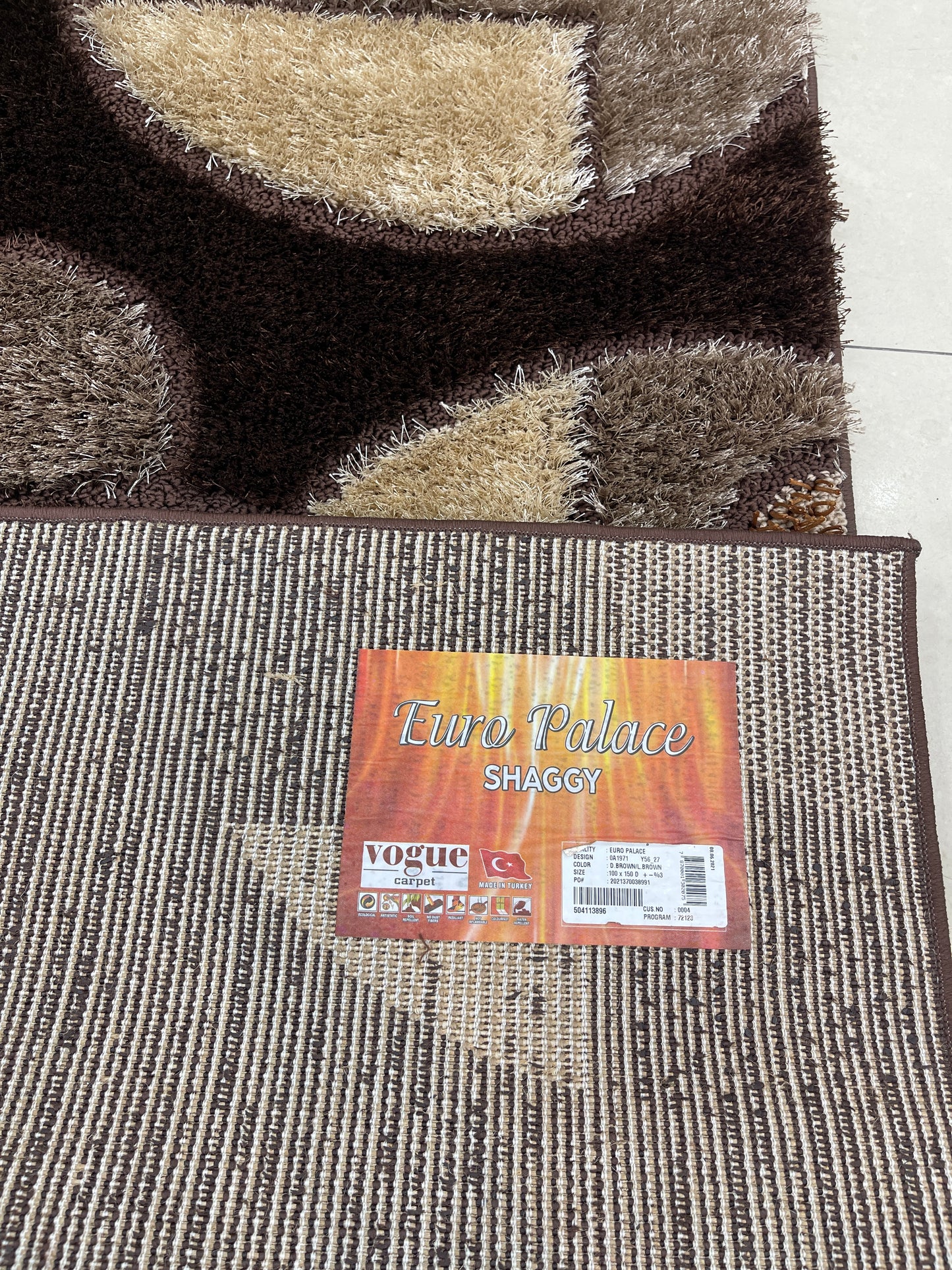 Eclipse Glow Shaggy Rug - 100x150cm (3.3x4.11)feet