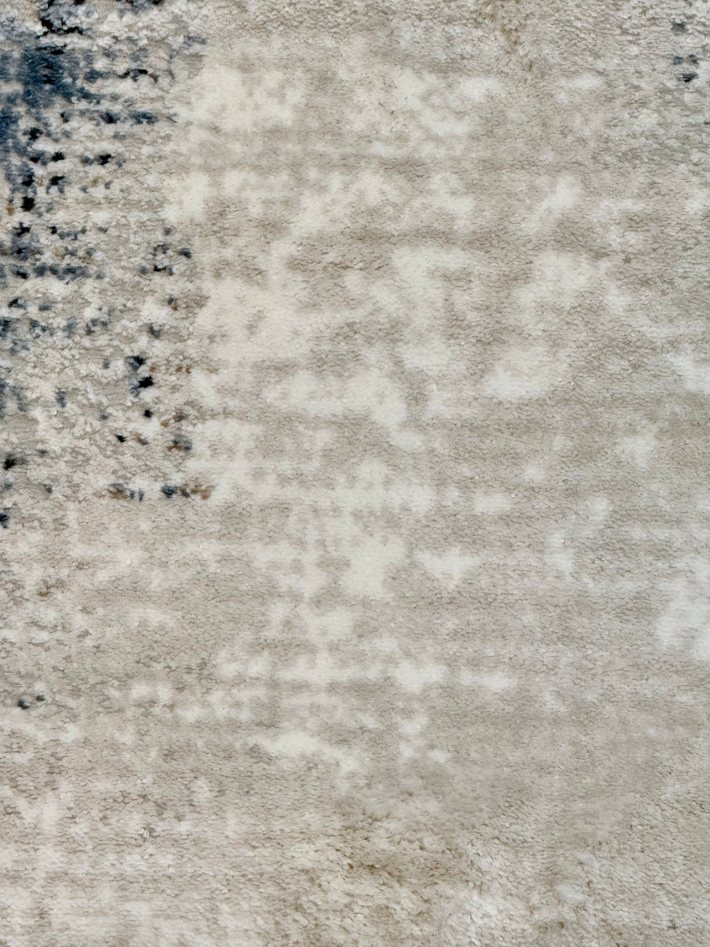 Modern Abstract Area Rug for Living Room – Grey, Navy & Beige Textured Design | 150×220 cm (4.11×7.3 ft)