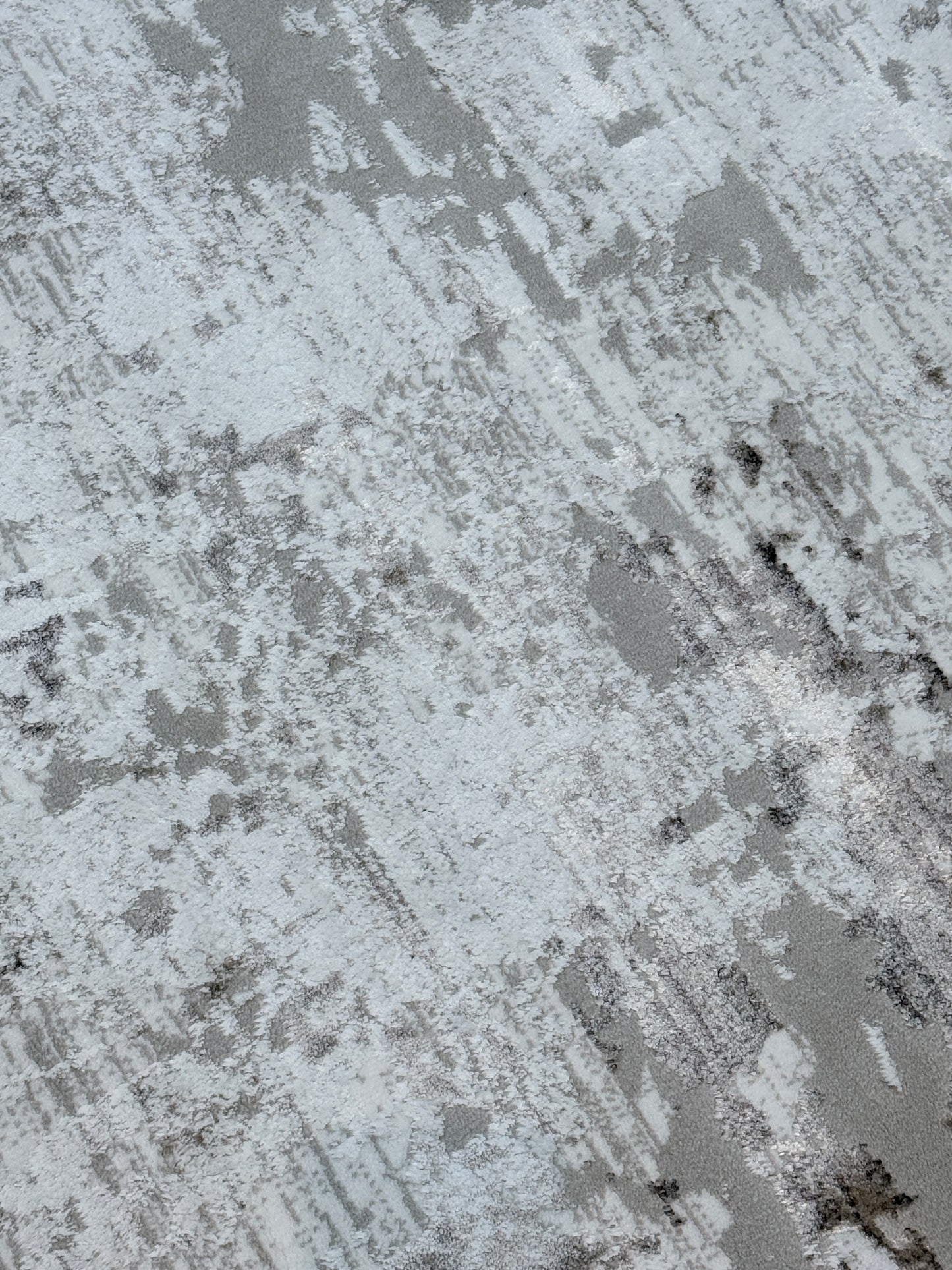Abstract Distressed Rug | Grey and White | Size 120x170 cm (3.11x5.7 ft)