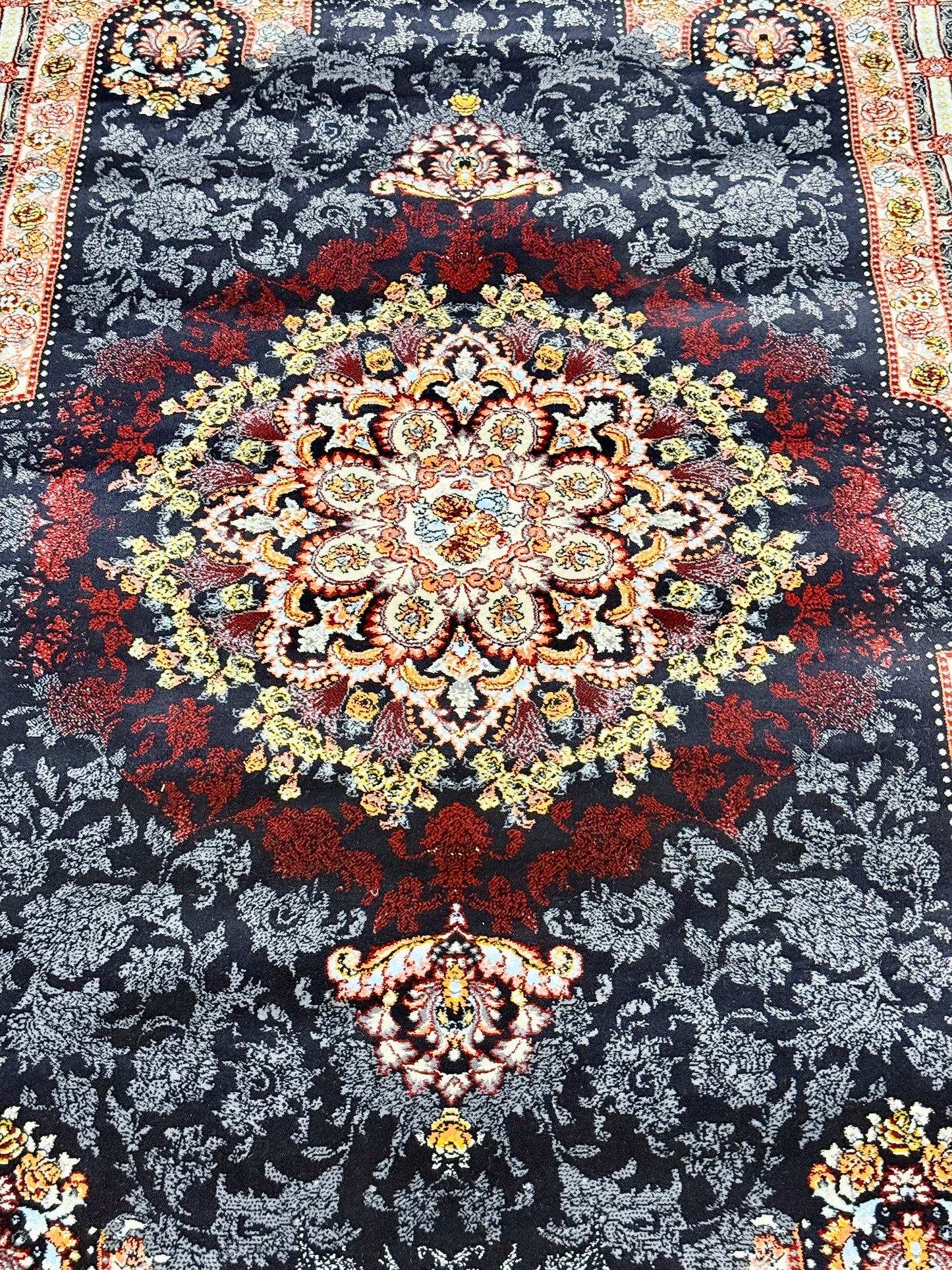 Navy & Red Persian Style Rug - 150x220cm (4.11x7.3)ft