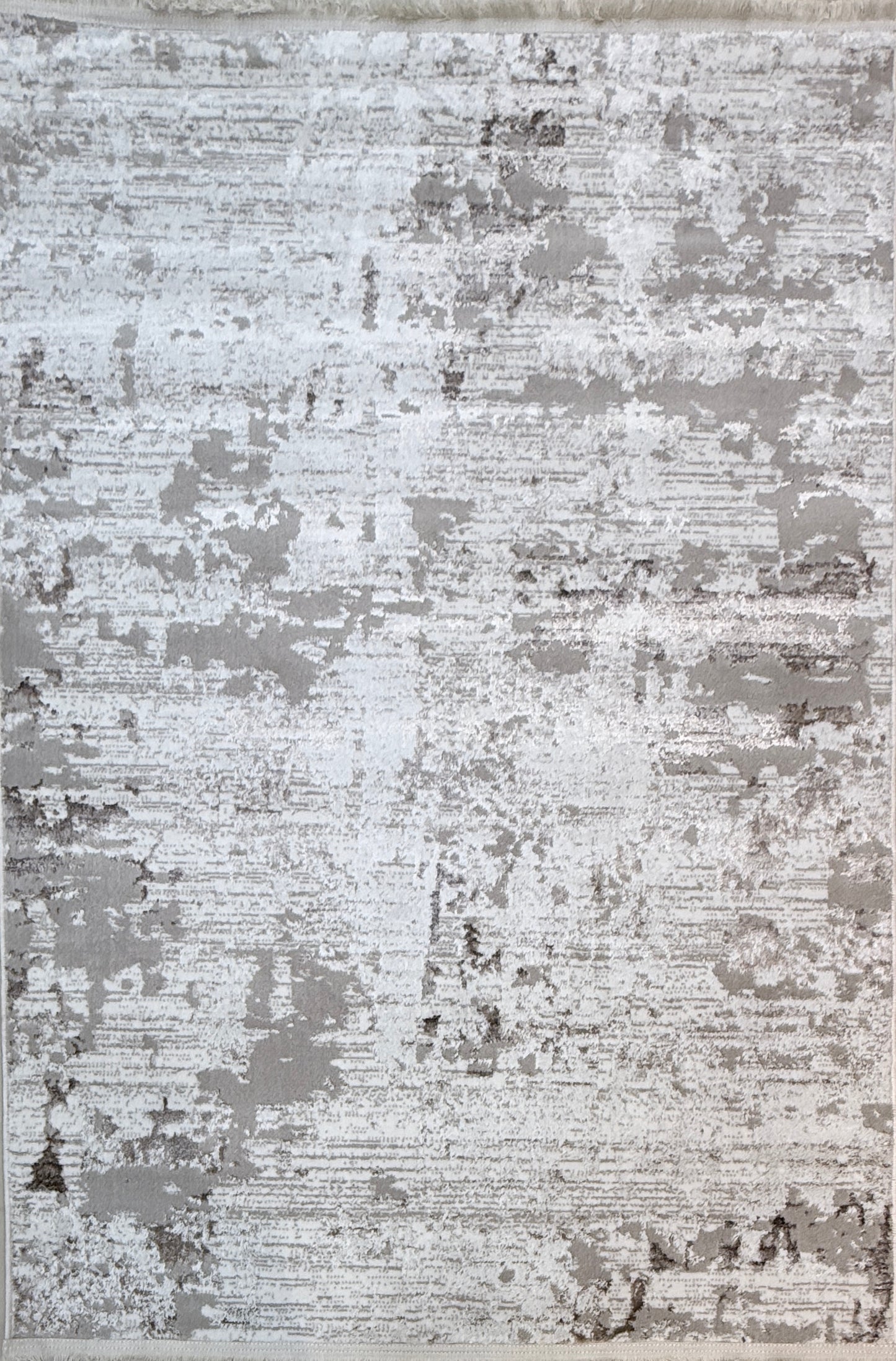 Abstract Distressed Rug | Grey and White | Size 120x170 cm (3.11x5.7 ft)