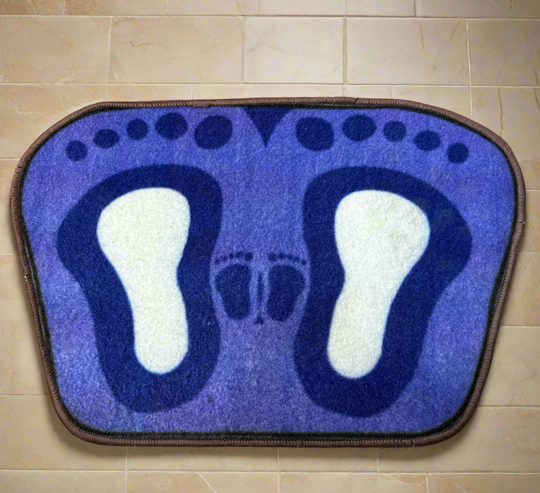 Welcome Door Mat with Footprint Design – Durable and Stylish Entryway Mat - 1.3x1.8 ft