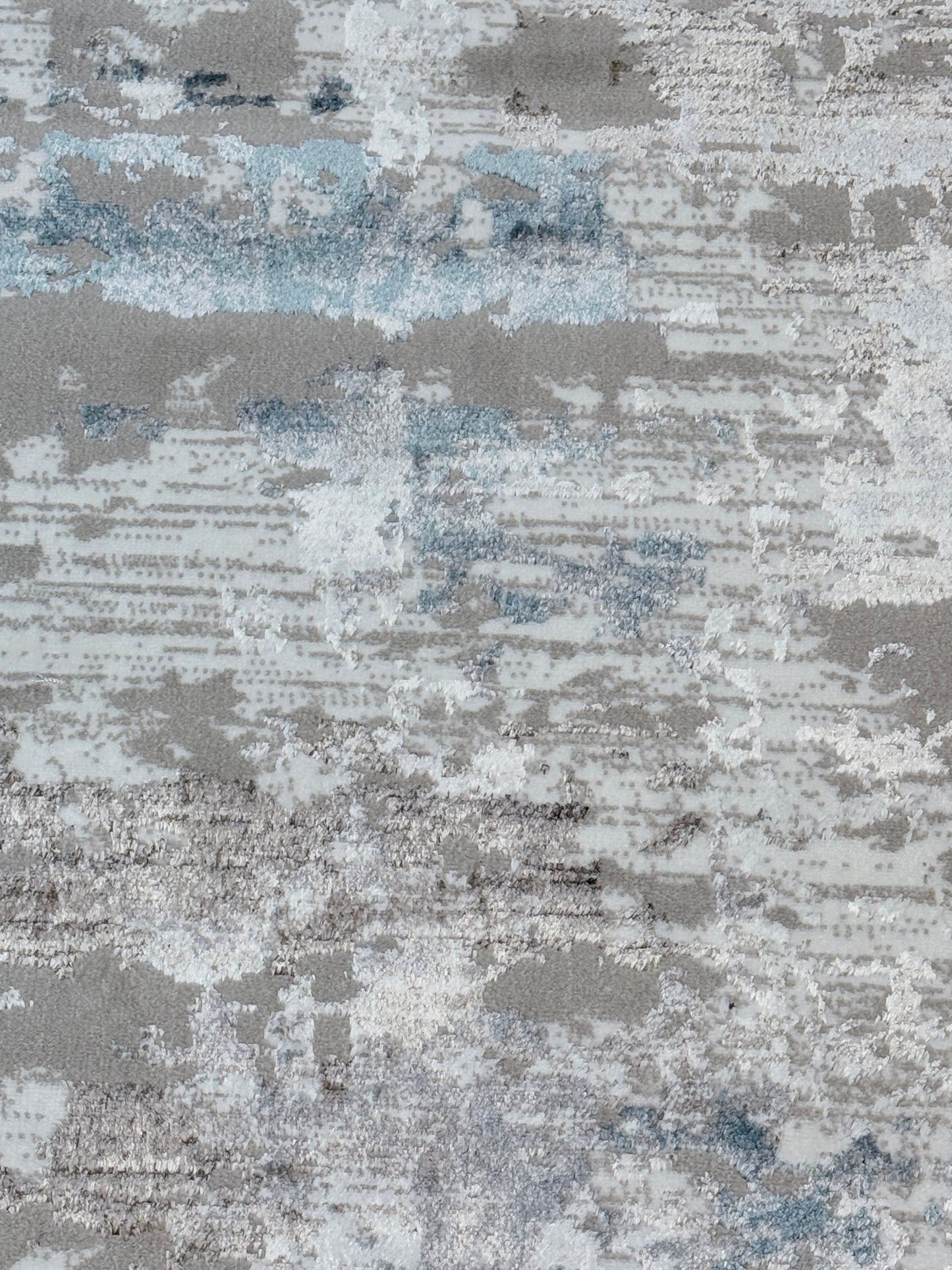 Abstract Cloud Mist Rug | Grey, Blue, and White | In Two Sizes Available