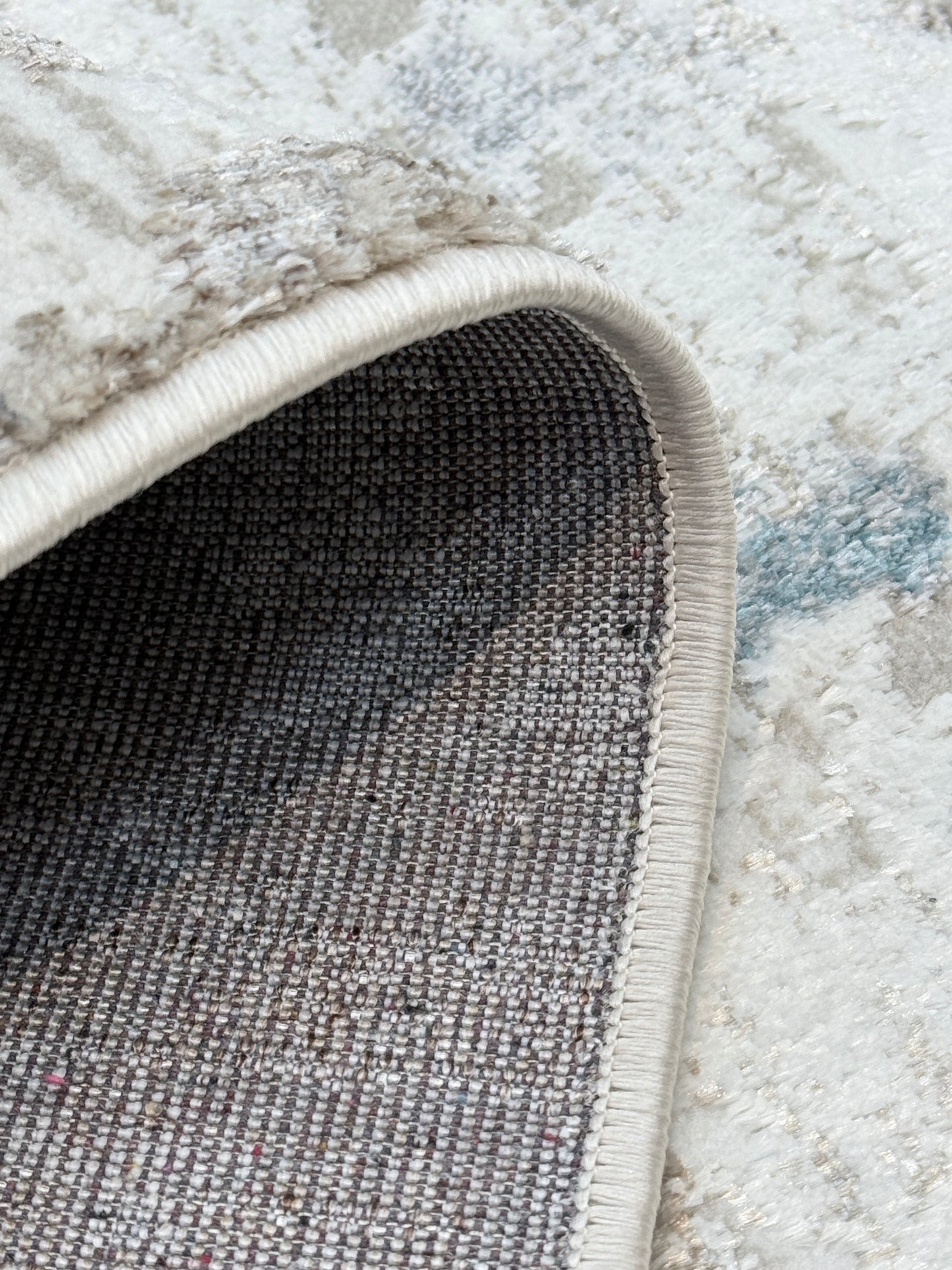 Abstract Cloud Mist Rug | Grey, Blue, and White | In Two Sizes Available