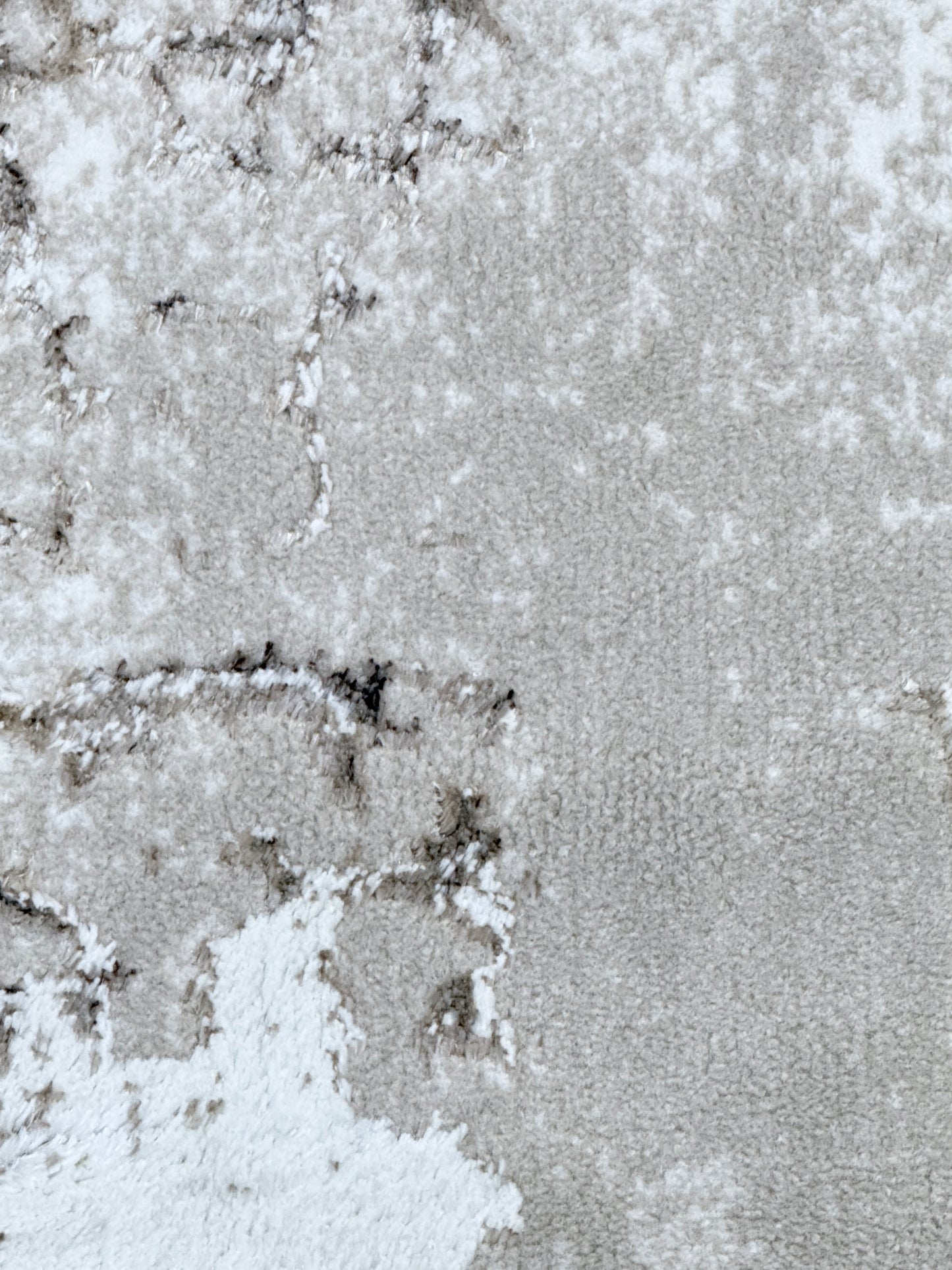 Contemporary Faded Marble Rug | L.Grey, OffWhite & Sand | Size 200x300 cm (6.6x9.10 ft)