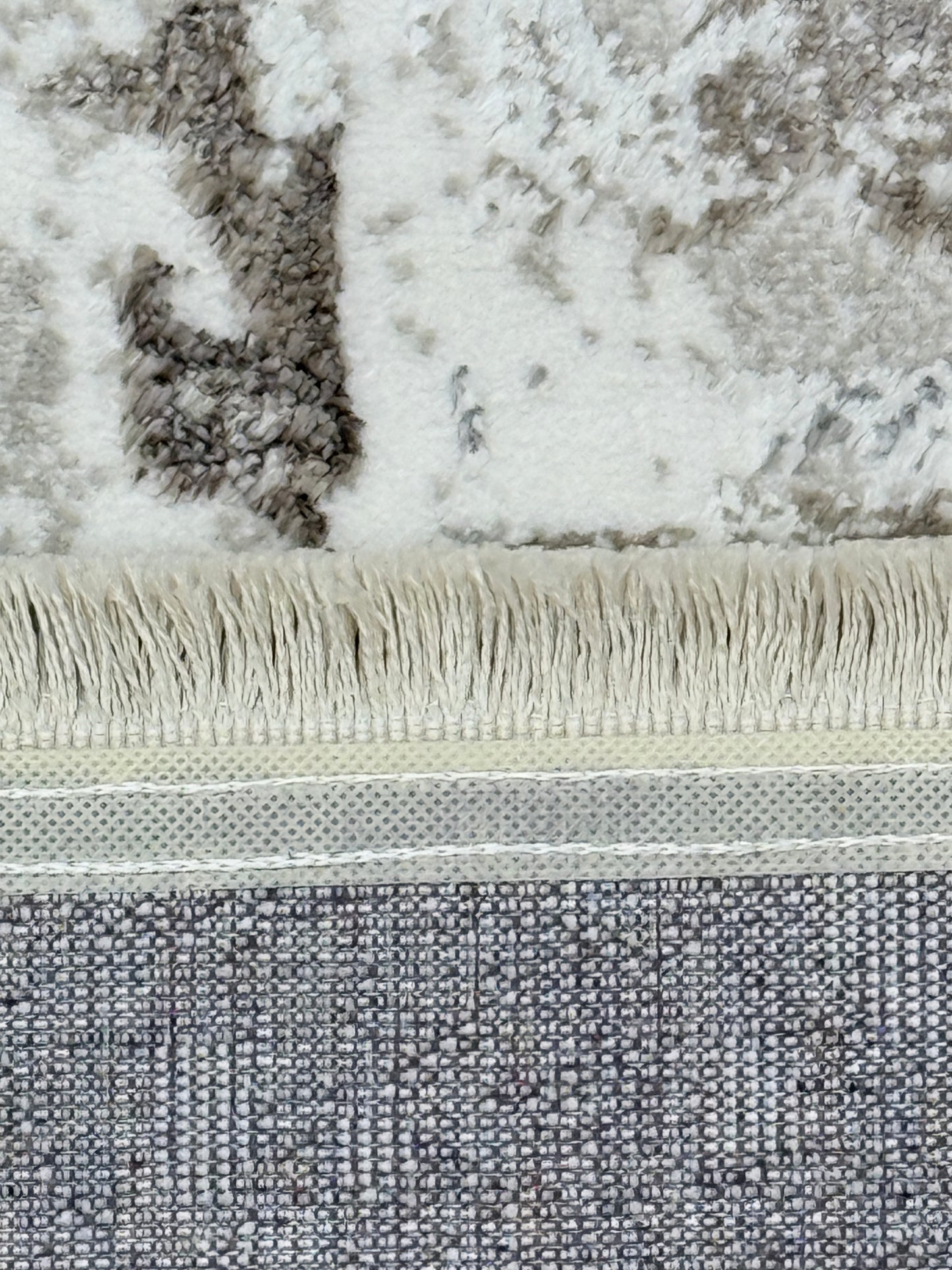 Abstract Distressed Texture Rug | Grey, Beige, and Blue | Size 150x220 cm (4.11x7.2 ft)