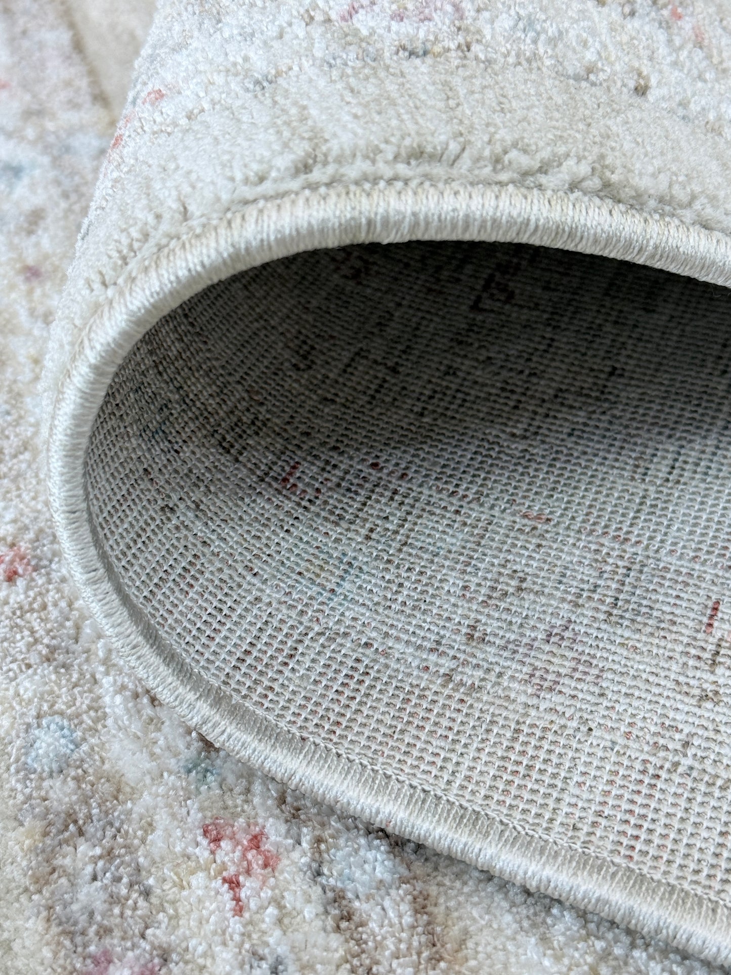 Vintage Medallion Distressed Area Rug | cream, beige | Size 150x230 cm (4.11x7.6 ft)