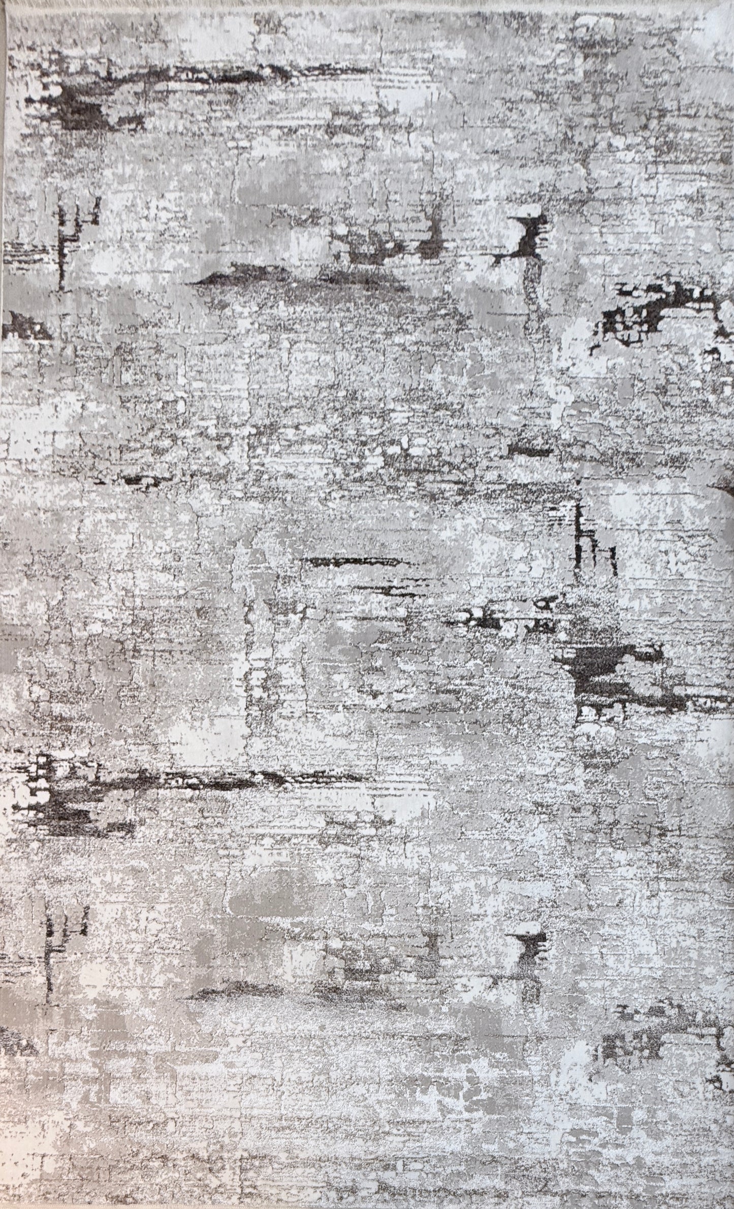 Ethereal Mist Abstract Rug | Slate Grey and Cream | Size 200x300 cm (6.7x9.10 ft).