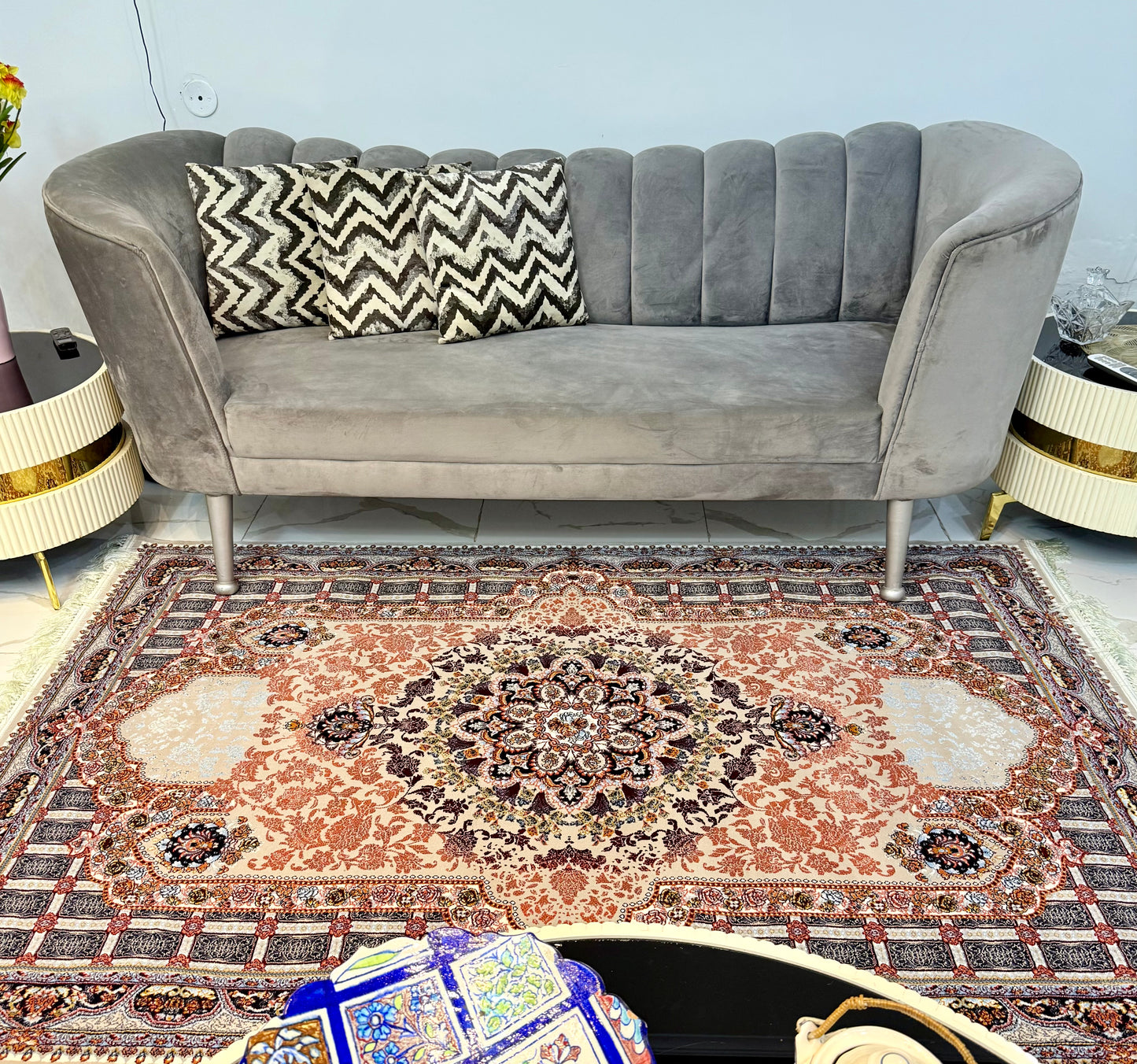 Elegant Persian Rug - Ana Design, Classic Multi-Colour 150x220cm (4.11x7.3)ft