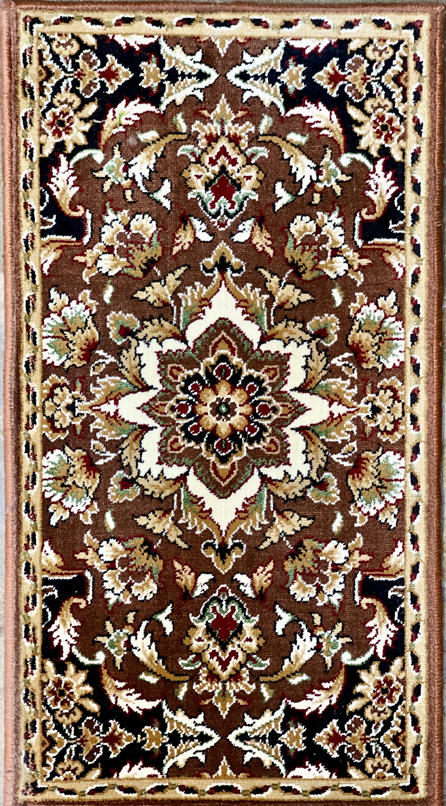 Classic Brown and Off-White Door Mat 1.4x2.5ft