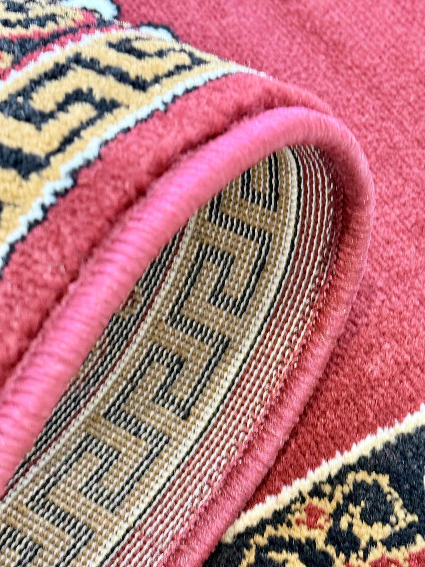 Traditional Classic Runner Rug | Deep Maroon Red Beige Gold & Black | Size 2.7x9.6 ft