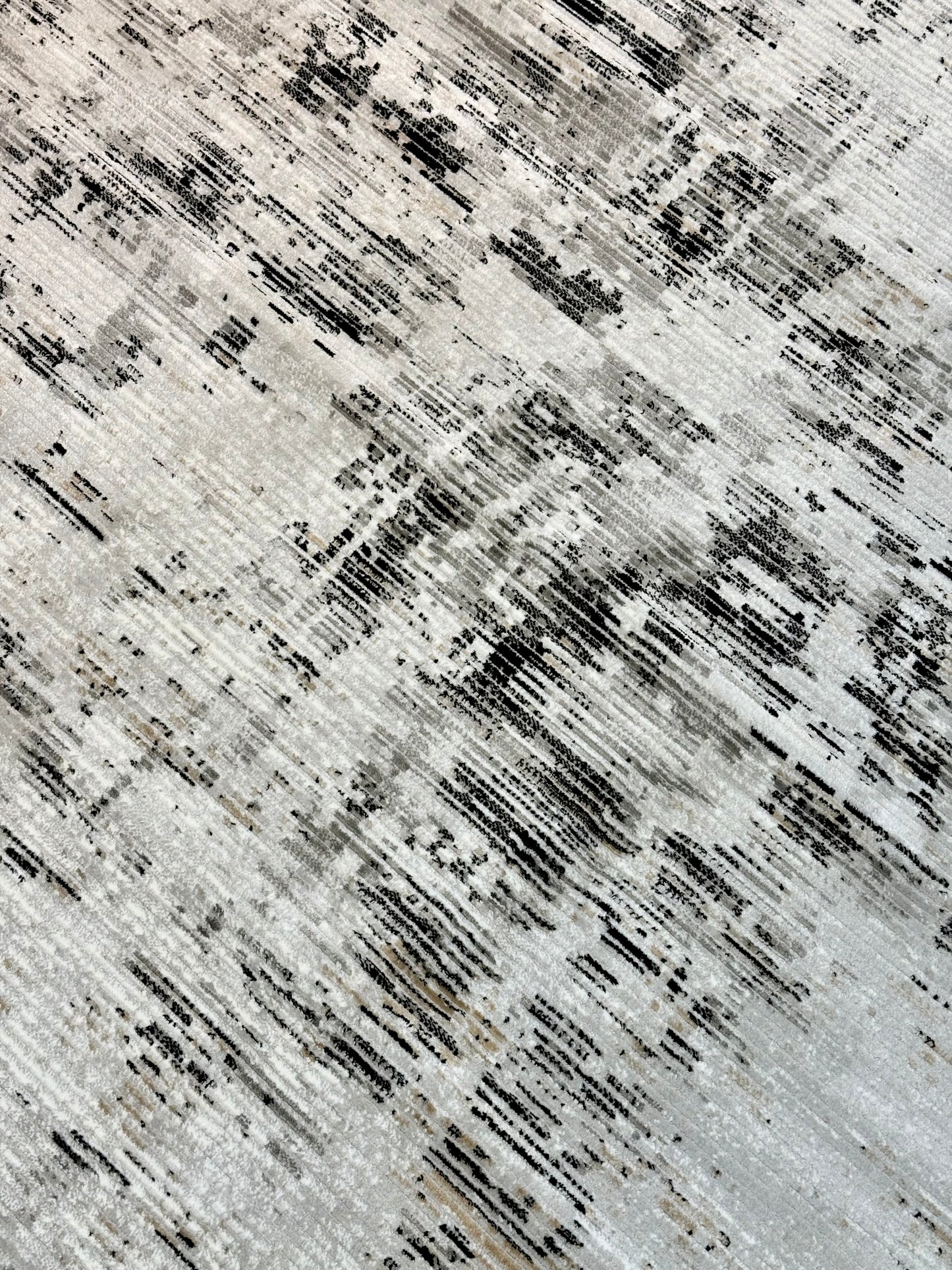 The Distressed Abstract Area Rug | featuring Grey, Silver, and Black | Size150x220 cm (4.11x7.3 ft)