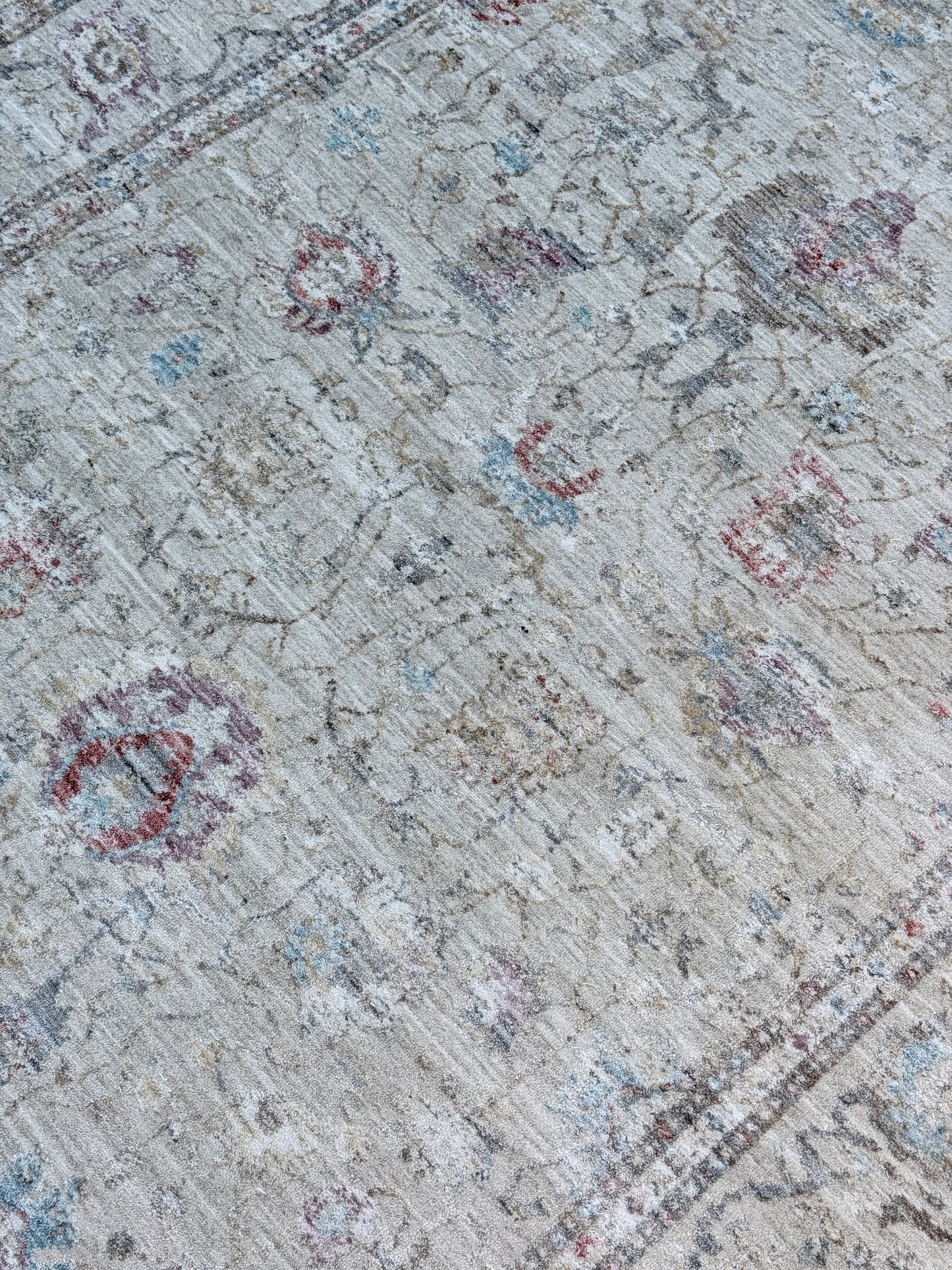 Vintage Medallion Distressed Area Rug | cream, beige | Size 150x230 cm (4.11x7.6 ft)