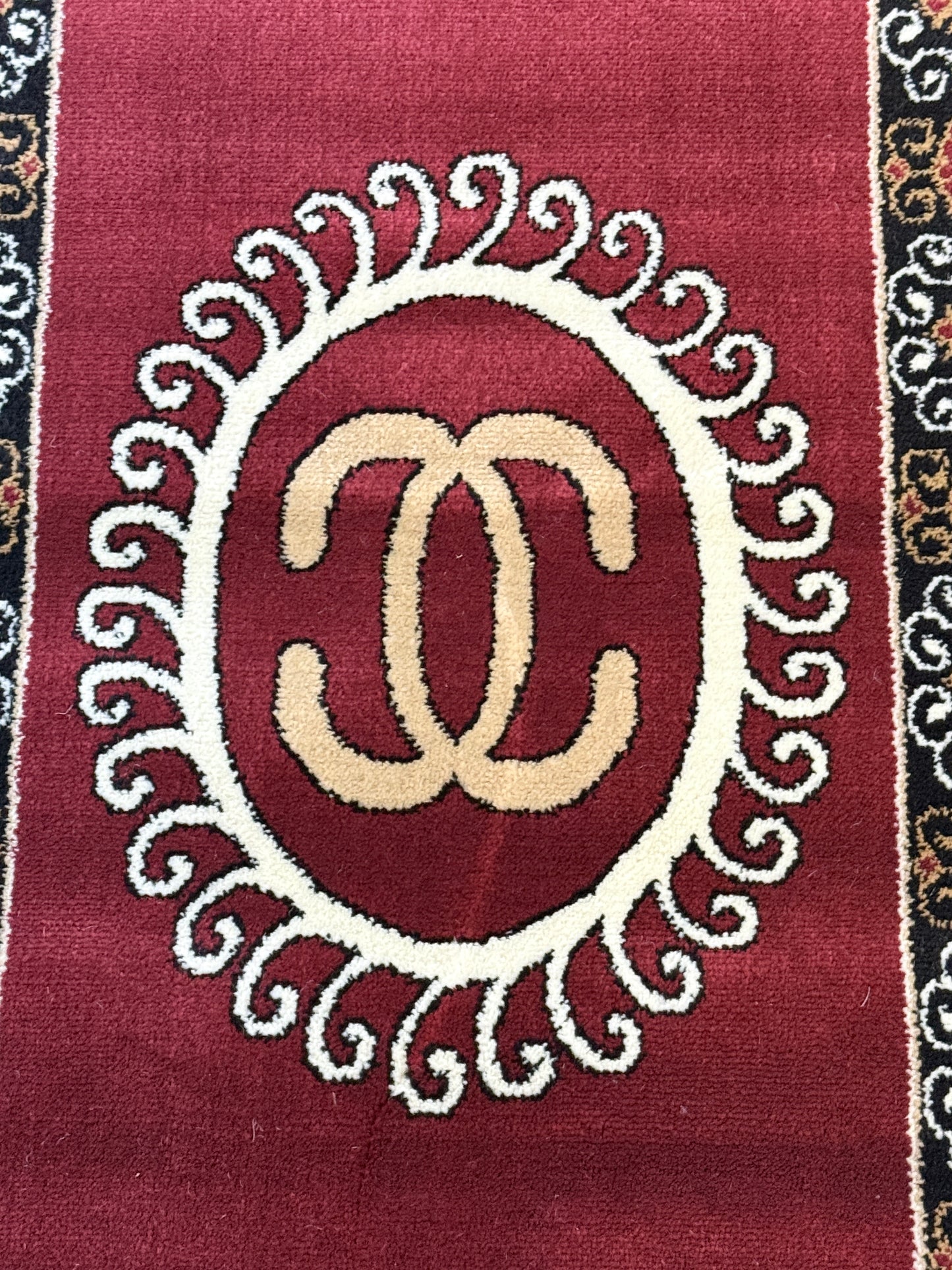 Traditional Classic Runner Rug | Deep Maroon Red Beige Gold & Black | Size 2.7x9.6 ft