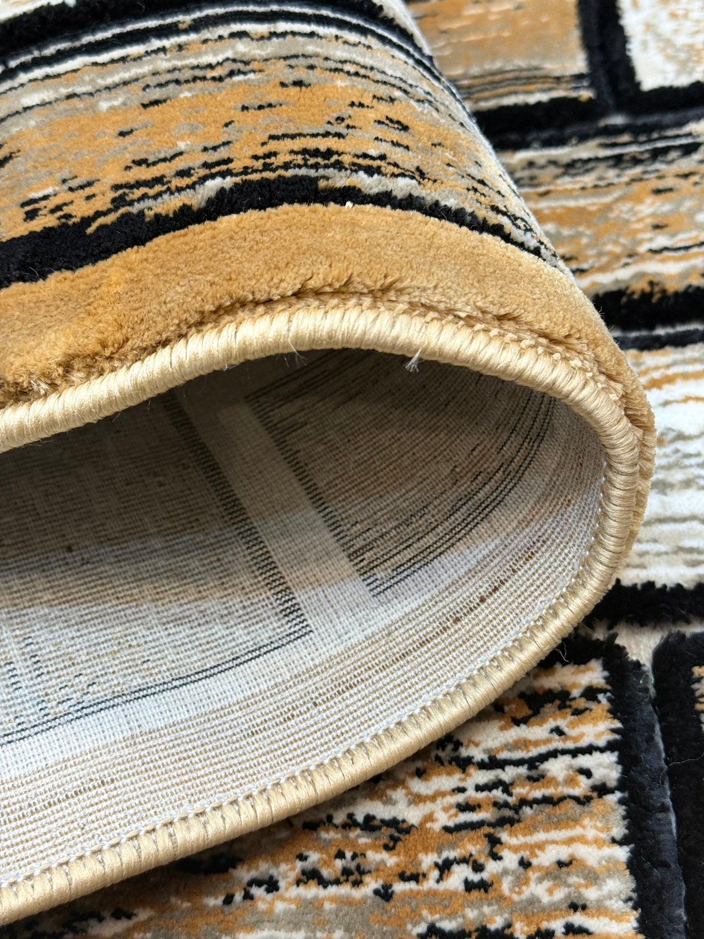 Rustic Wood Plank Pattern Rug - Earthy Browns & Creams - Size Multiple Options