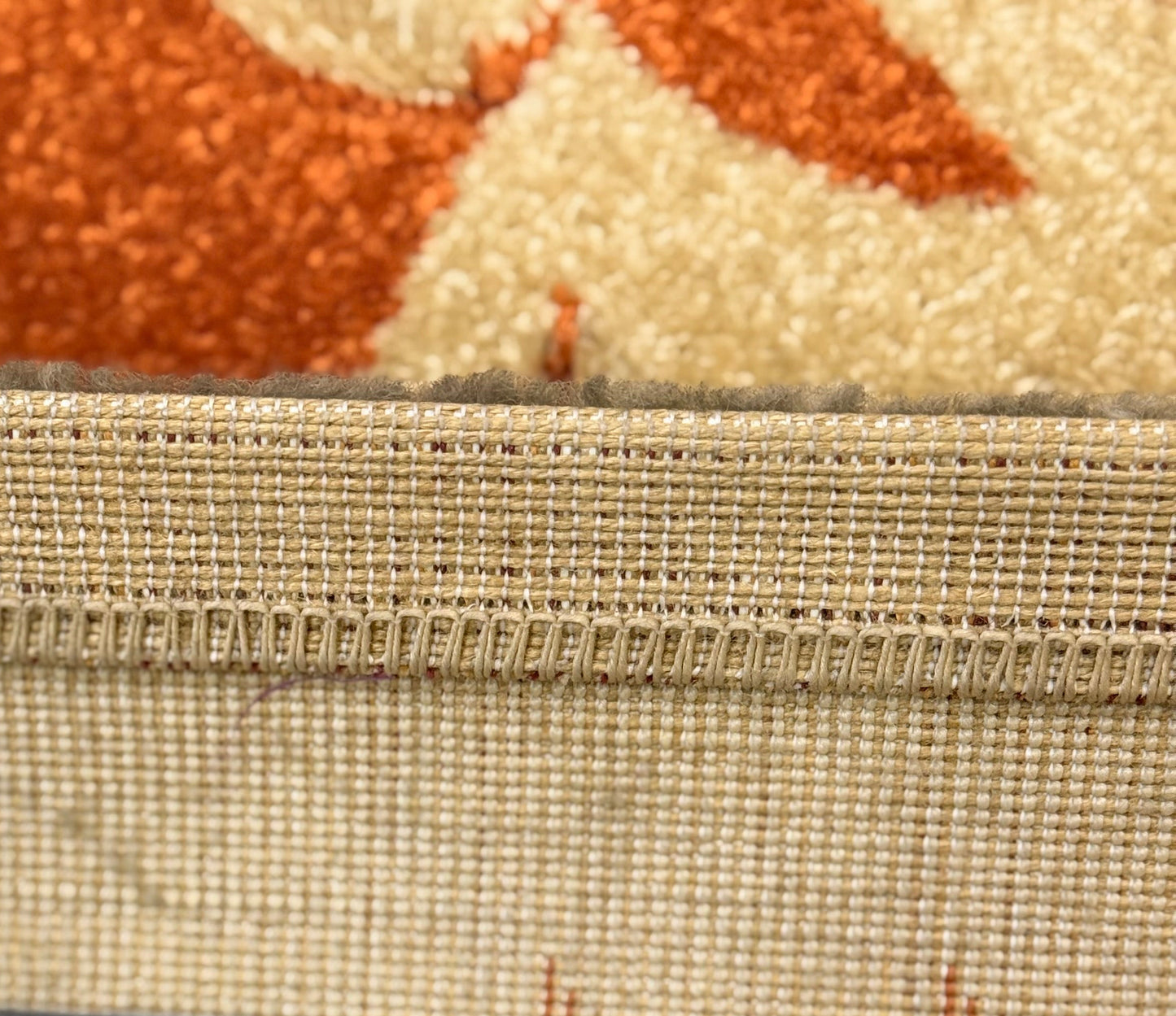 Bohemian Floral Area Rug | terracotta, cream & mustard gold | Size 160x220 cm (5.3x7.3 ft)