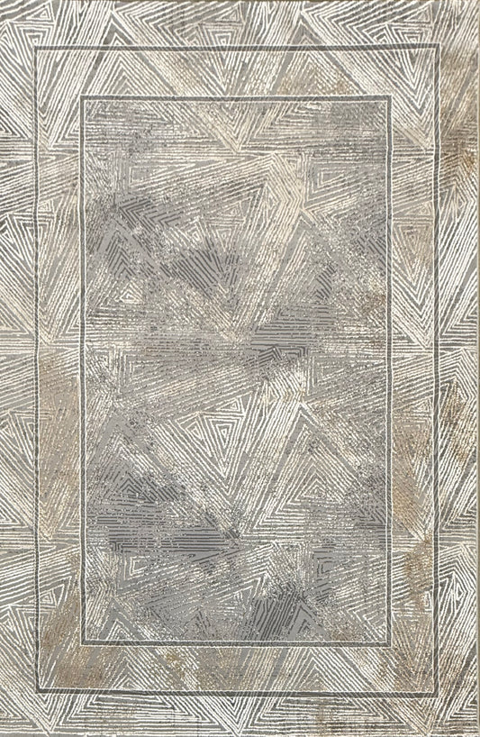 Desert Sands Rug - Marbled Beige with Dark Linear Accents -   Size 150x225 cm (4.10x7.3)ft