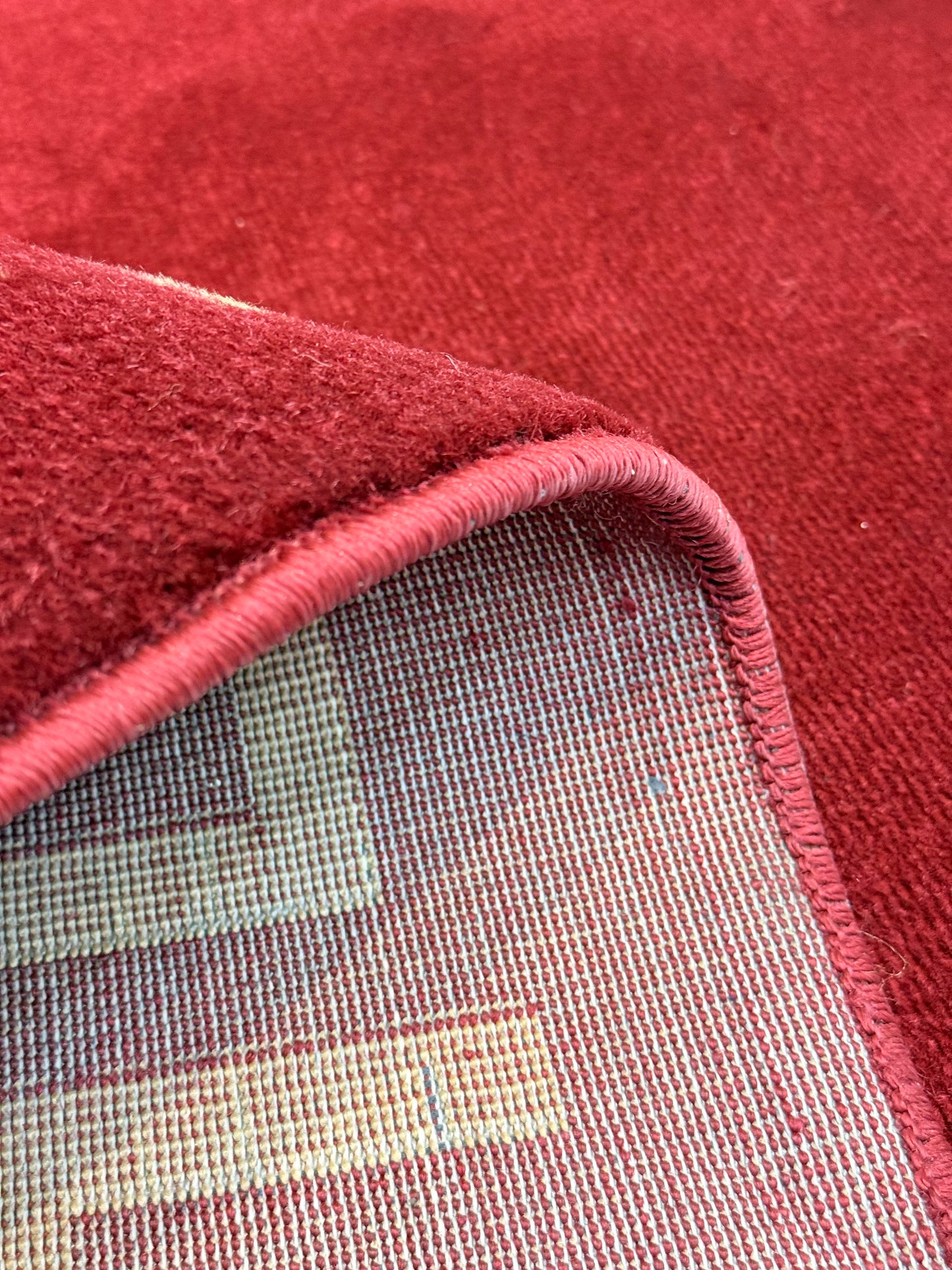 Luxury Maroon Greek Border Area Rug – 5x8 ft | Deep Maroon with Ivory Pattern