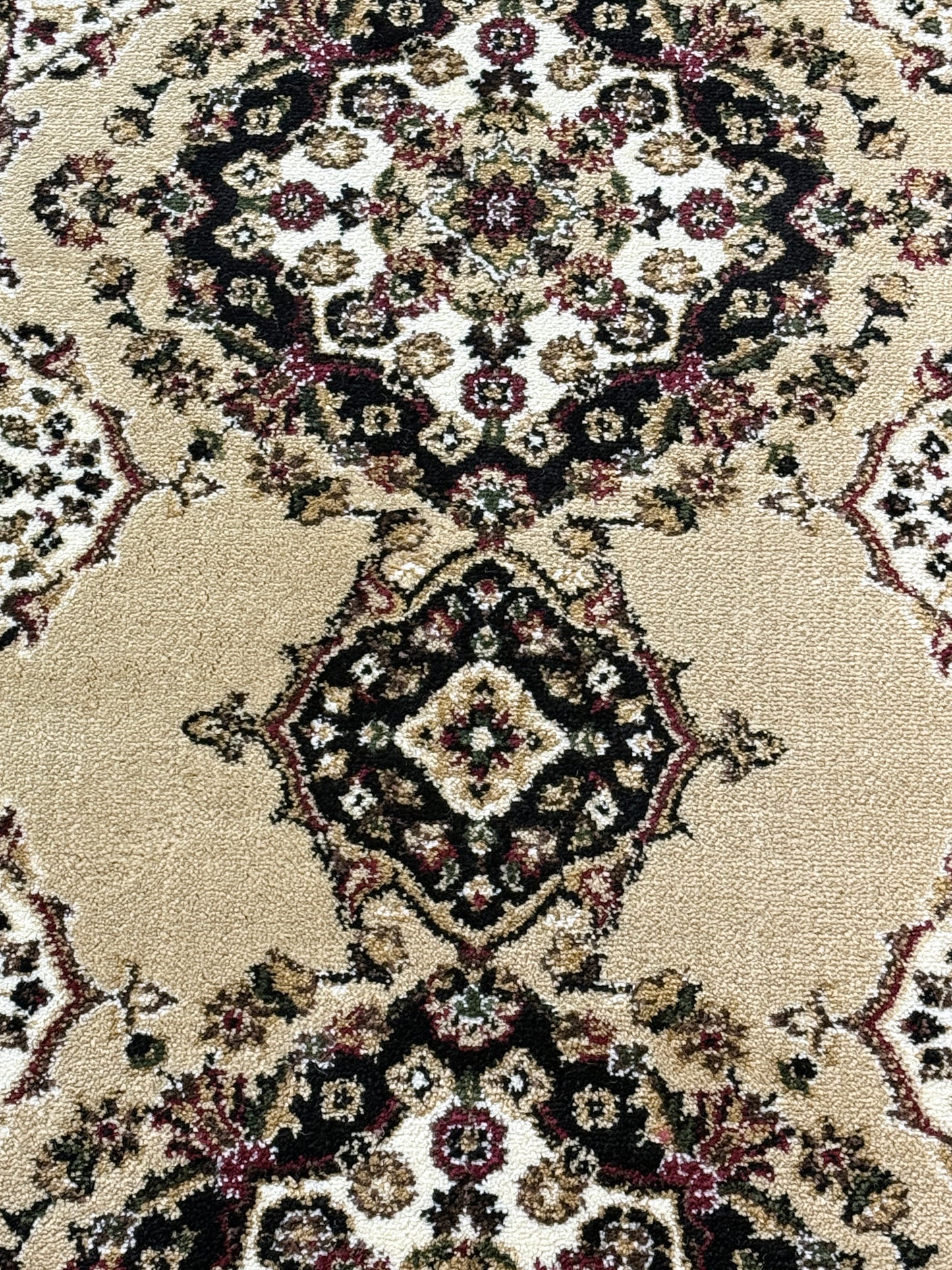 Traditional Persian Style Hallway Runner | Beige Brown & Black | Size 2.7x13 ft