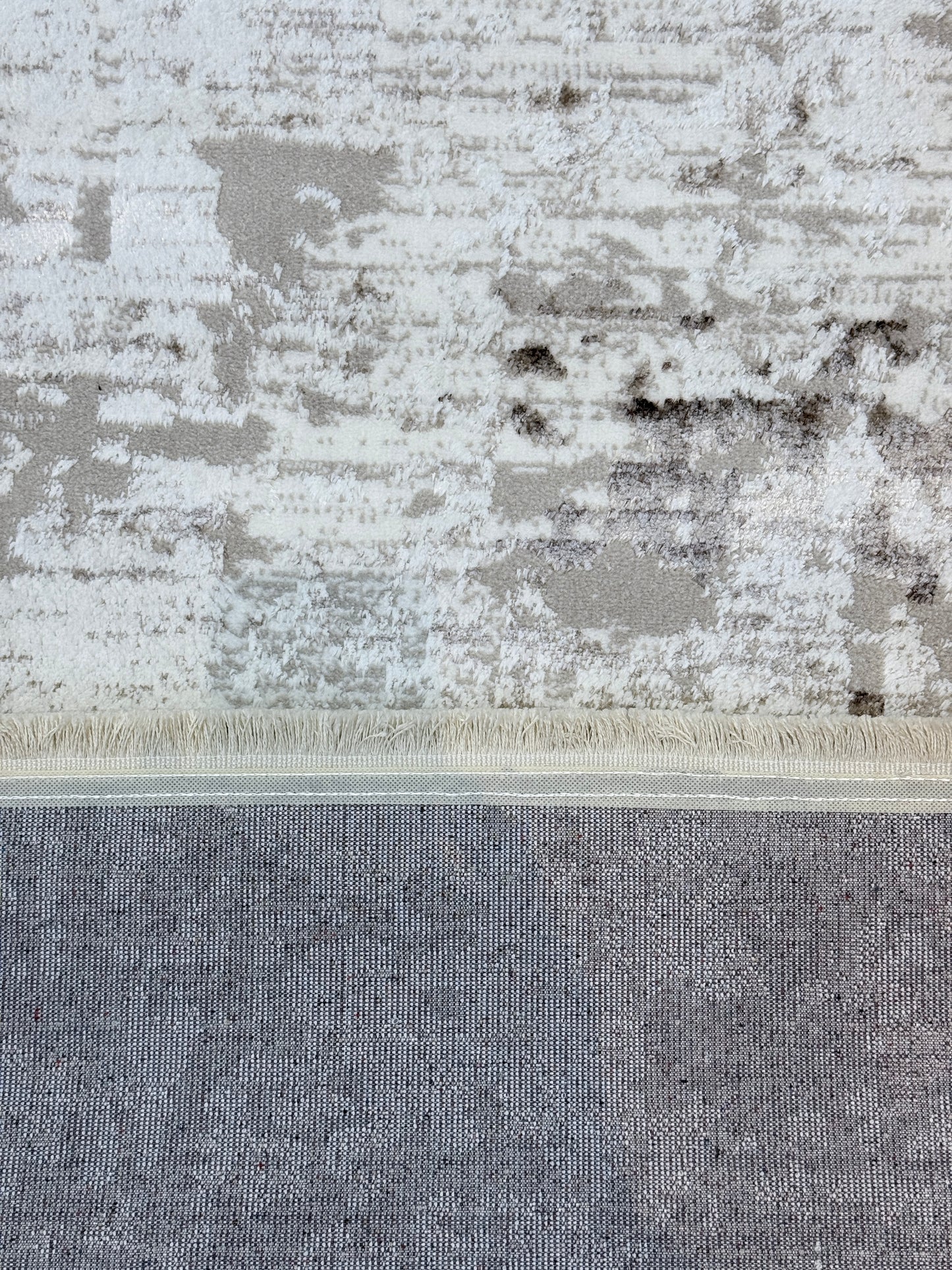 Abstract Distressed Rug | Grey and White | Size 120x170 cm (3.11x5.7 ft)