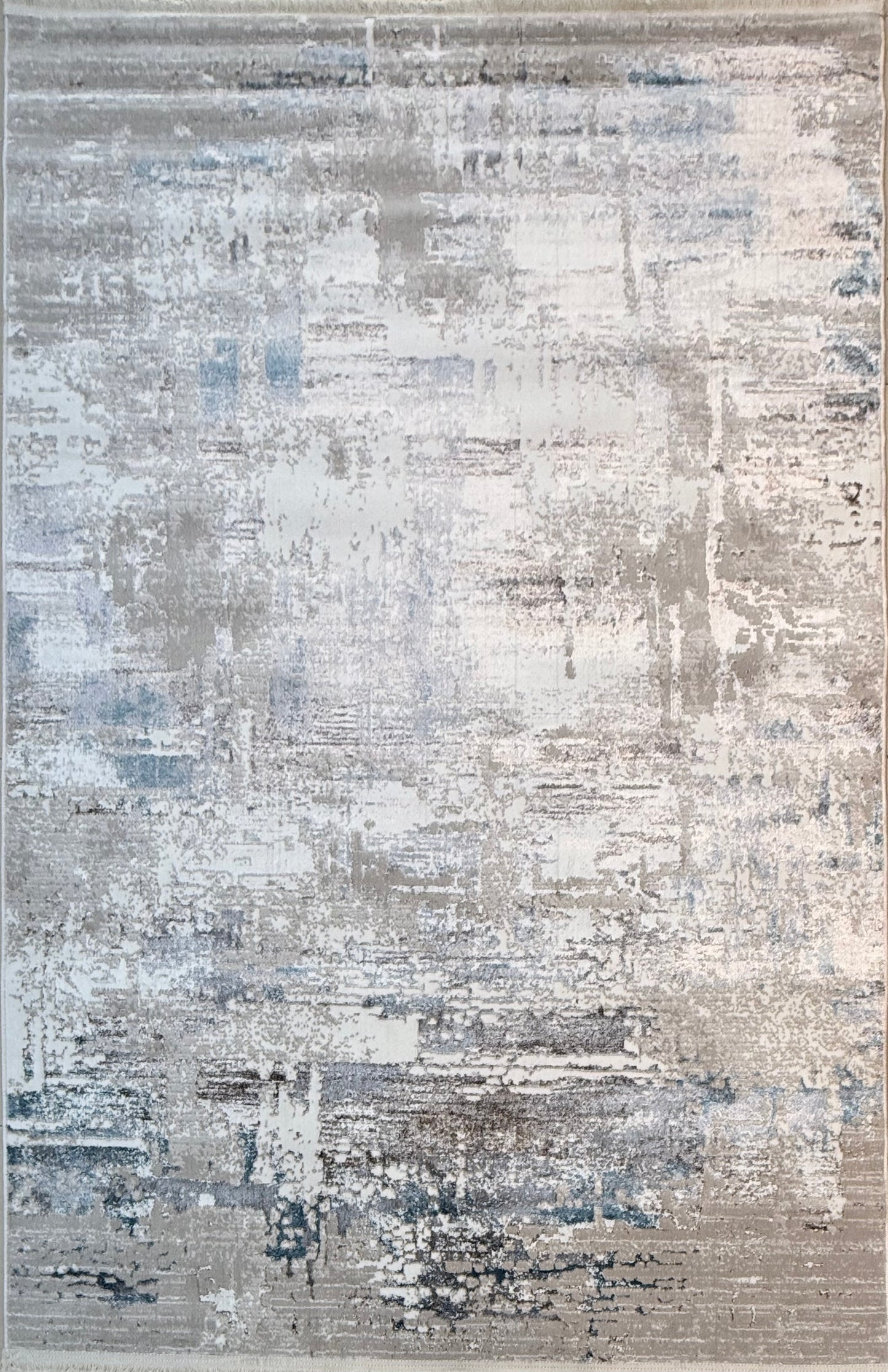 Arctic Calm Designer Area Rug – Ivory, Beige & Blue Tones | Size 150×220 cm (4.11x7.3 ft)
