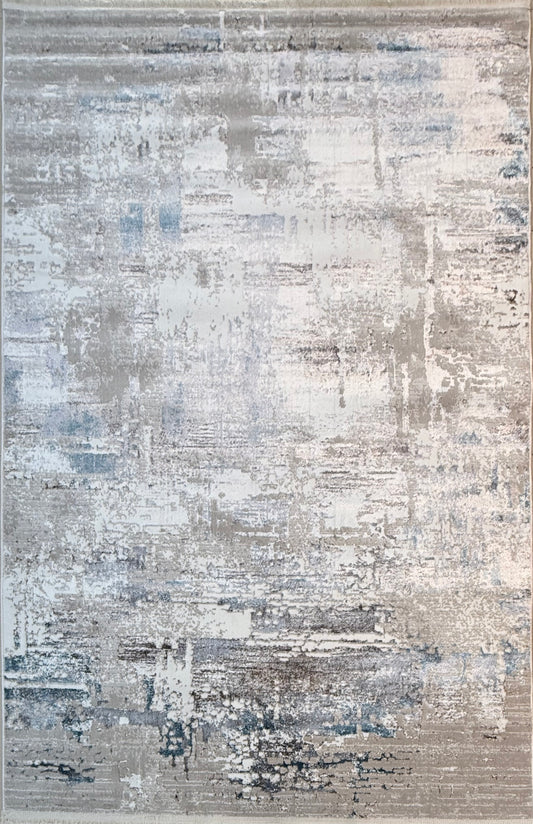 Arctic Calm Designer Area Rug – Ivory, Beige & Blue Tones | Size 150×220 cm (4.11x7.3 ft)