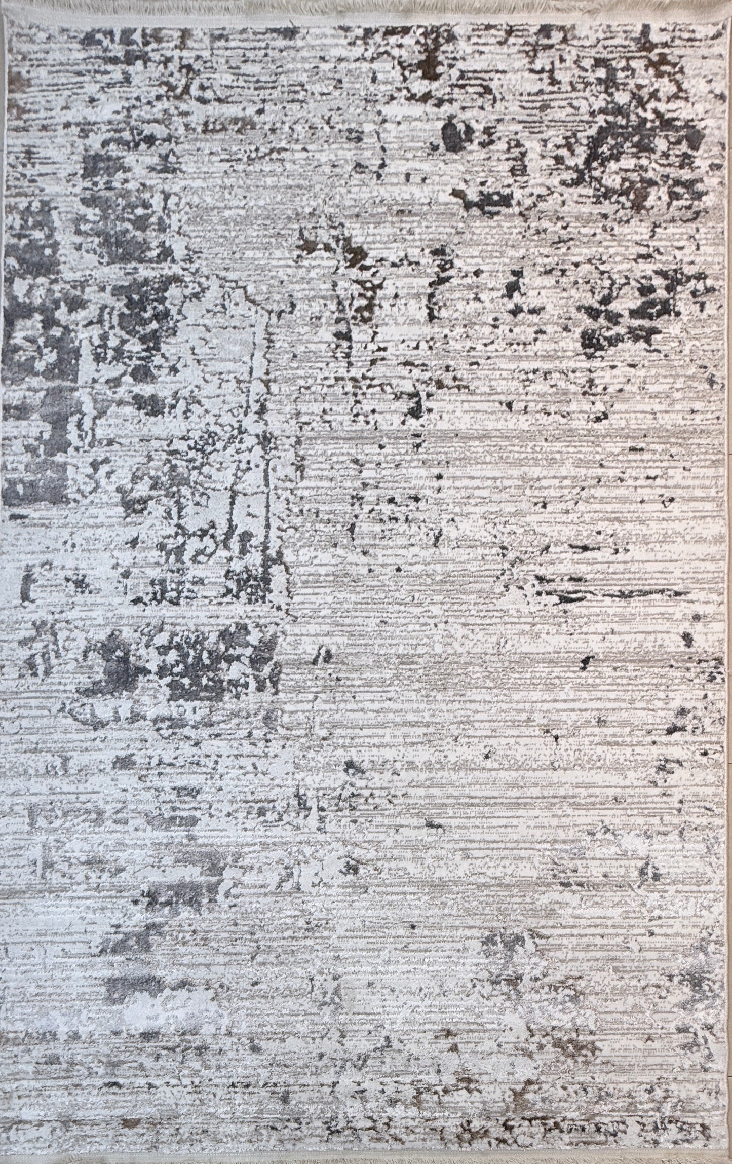 Urban Distressed Abstract Area Rug | grey, charcoal & ivory | Size 150x220 cm (4.11x7.3 ft)