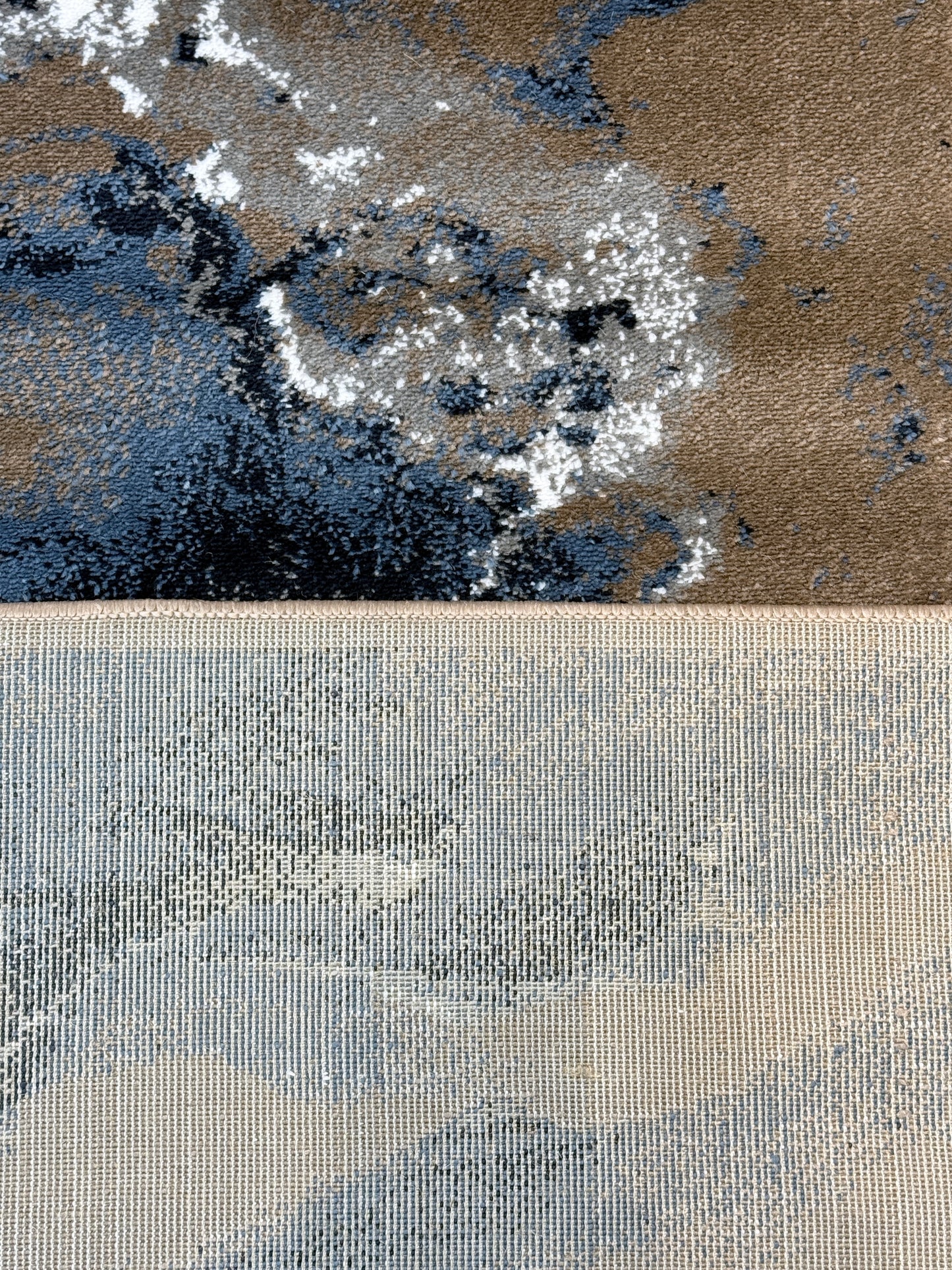 Stormy Vista Contemporary Rug | dark navy, misty grey, & warm beige | Size 3.3x5.0 ft