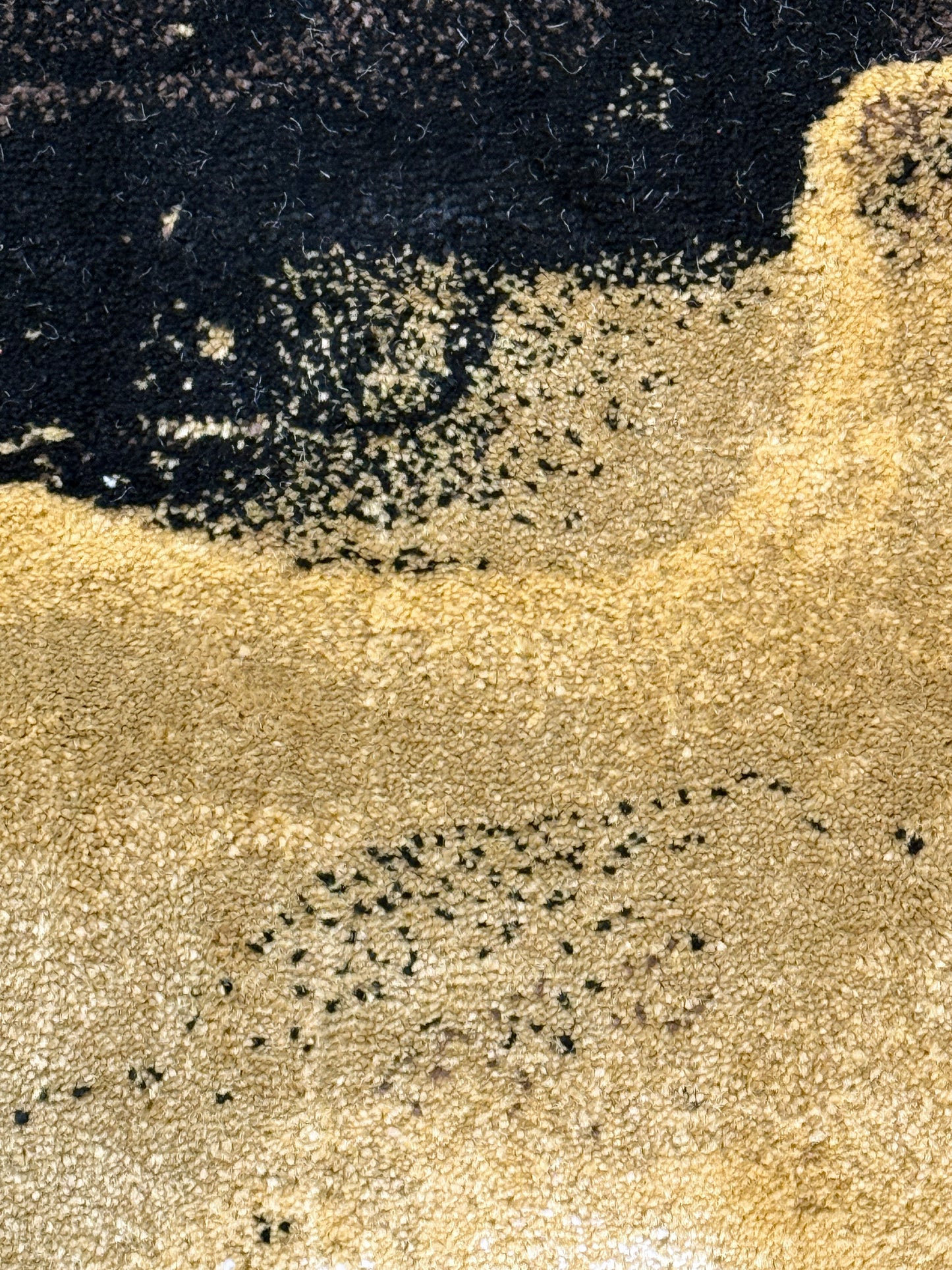 The Fluid, Marble Wave Area Rug | Cream, gold, brown & black | Size 2.7 x 5 feet.