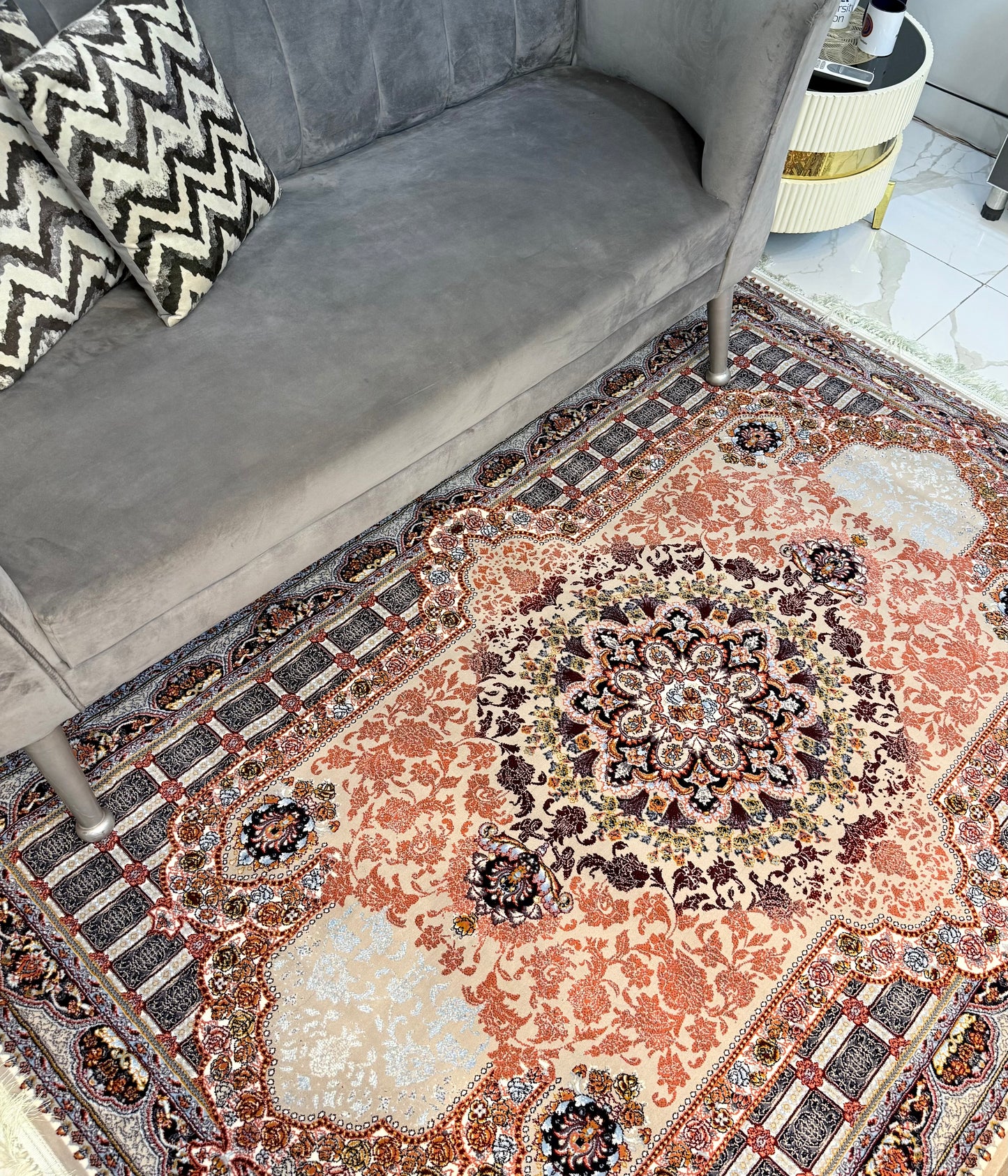 Elegant Persian Rug - Ana Design, Classic Multi-Colour 150x220cm (4.11x7.3)ft