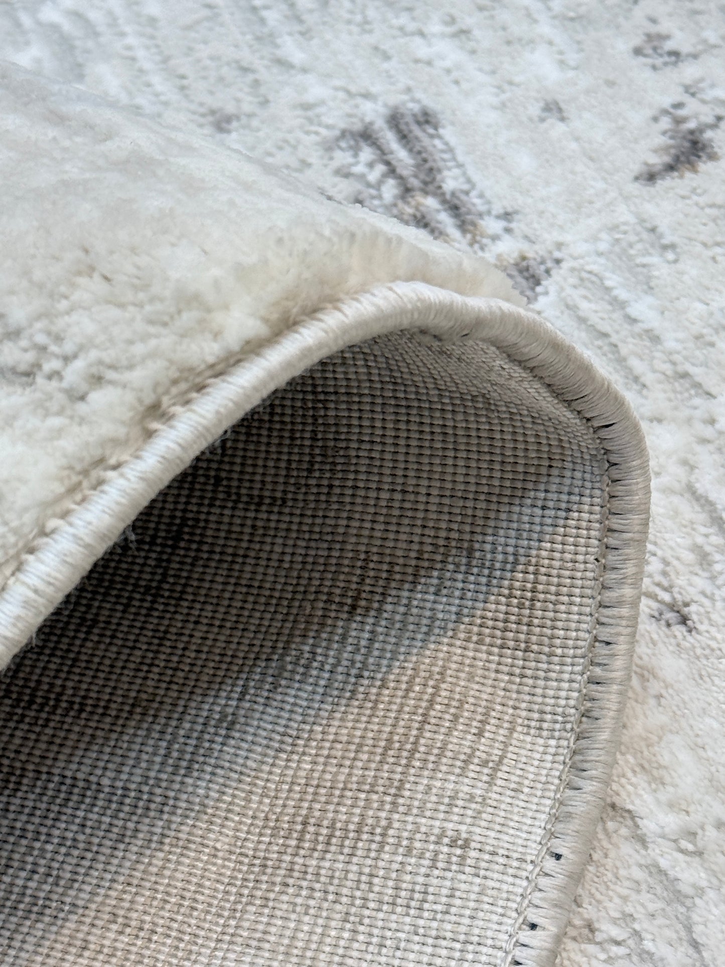 Nordic Abstract Distressed Area Rug | Grey, Gold | In Two Sizes Available