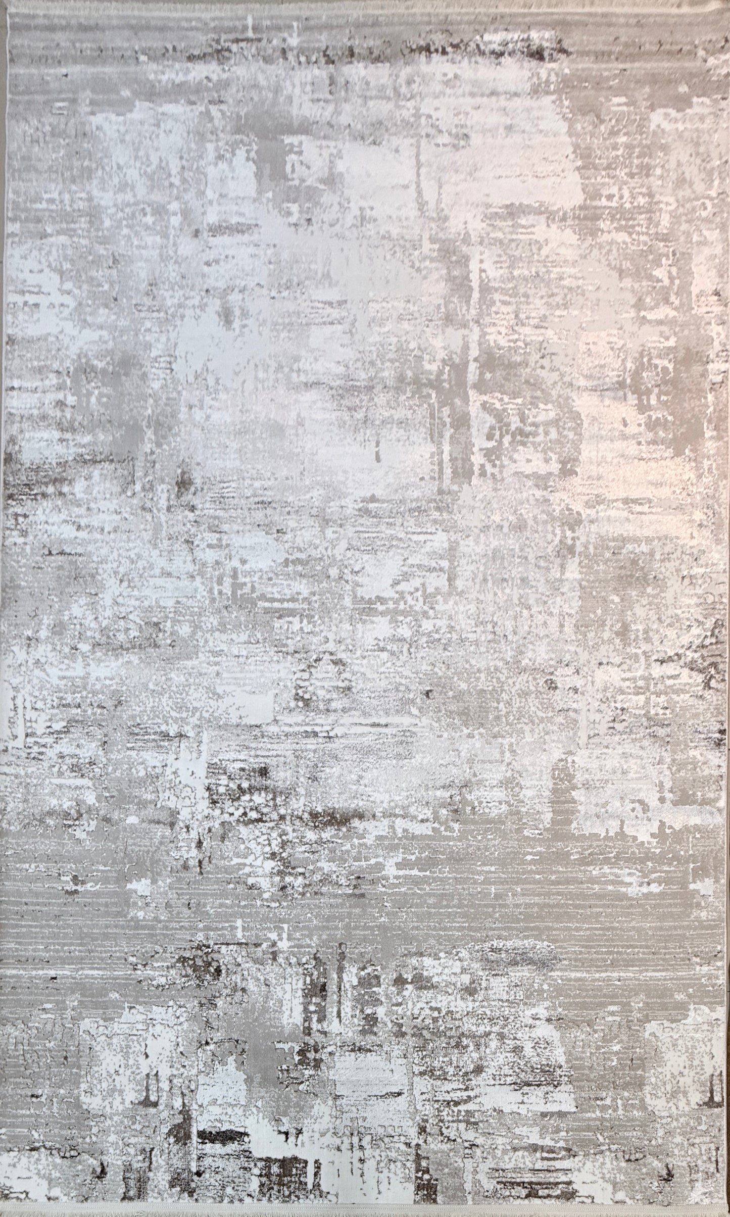 Contemporary Faded Marble Rug | L.Grey, OffWhite & Sand | Size 200x300 cm (6.6x9.10 ft)