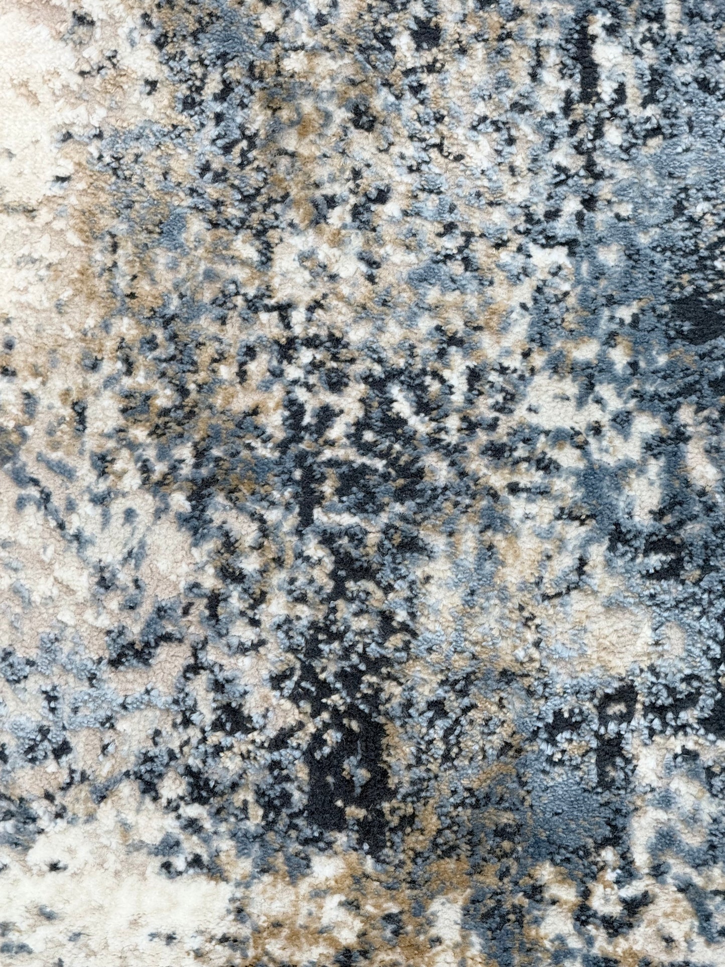 The Cloudy Horizon Area Rug soft grey, dark navy, and off-white tones | Size 150x220 cm (4.11x7.3 ft)