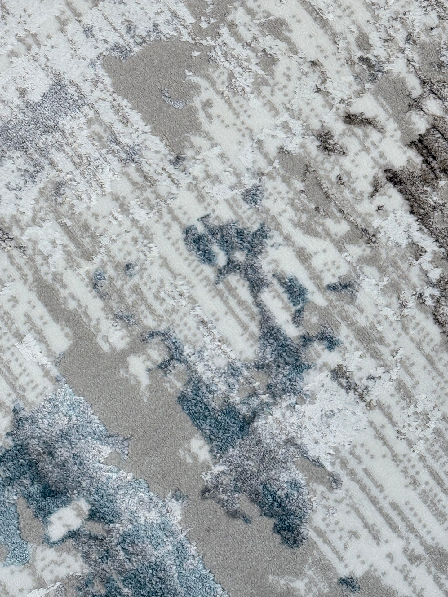 Abstract Cloud Mist Rug | Grey, Blue, and White | In Two Sizes Available