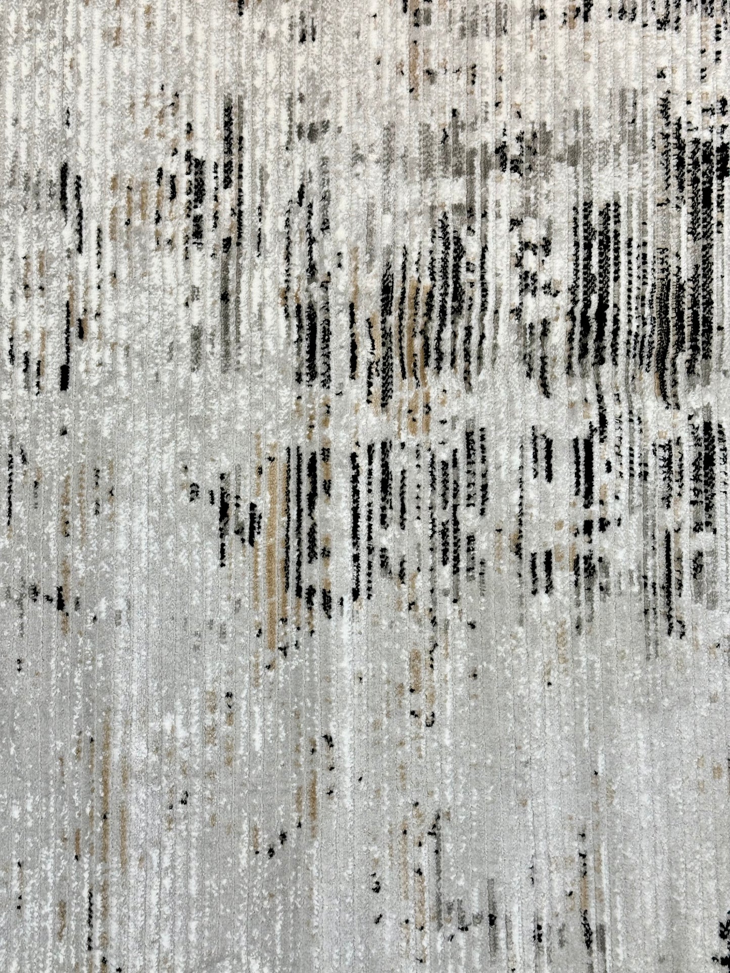 The Distressed Abstract Area Rug | featuring Grey, Silver, and Black | Size150x220 cm (4.11x7.3 ft)