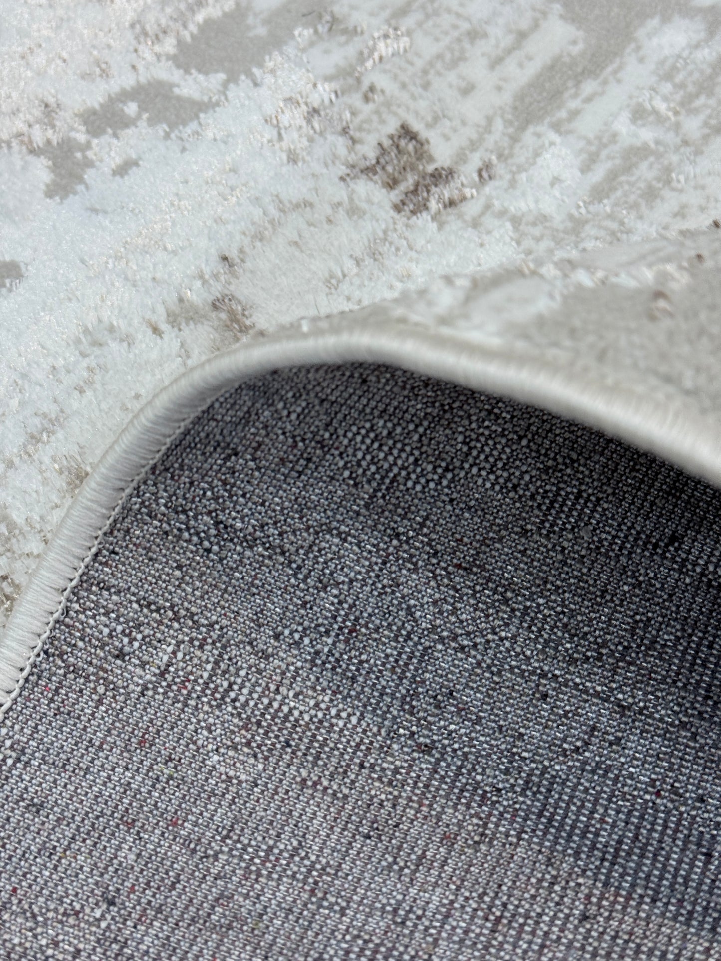 Abstract Distressed Rug | Grey and White | Size 120x170 cm (3.11x5.7 ft)