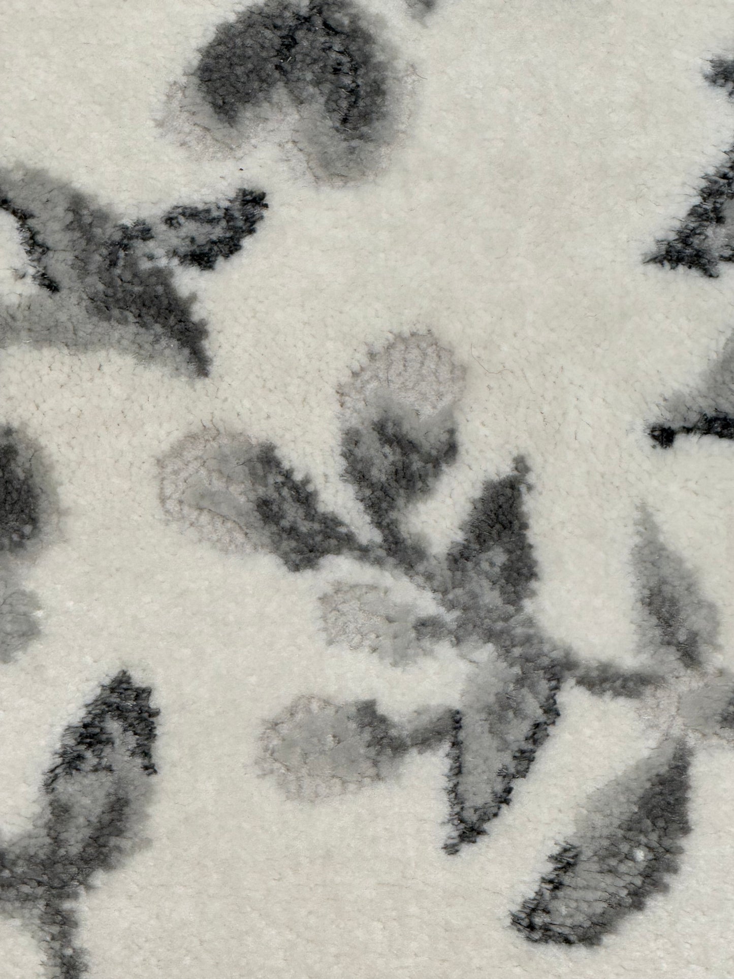 Elegant Floral Border Area Rug – Grey & Ivory Classic Design | Size 160 x 230 cm (5.3x7.6 ft)