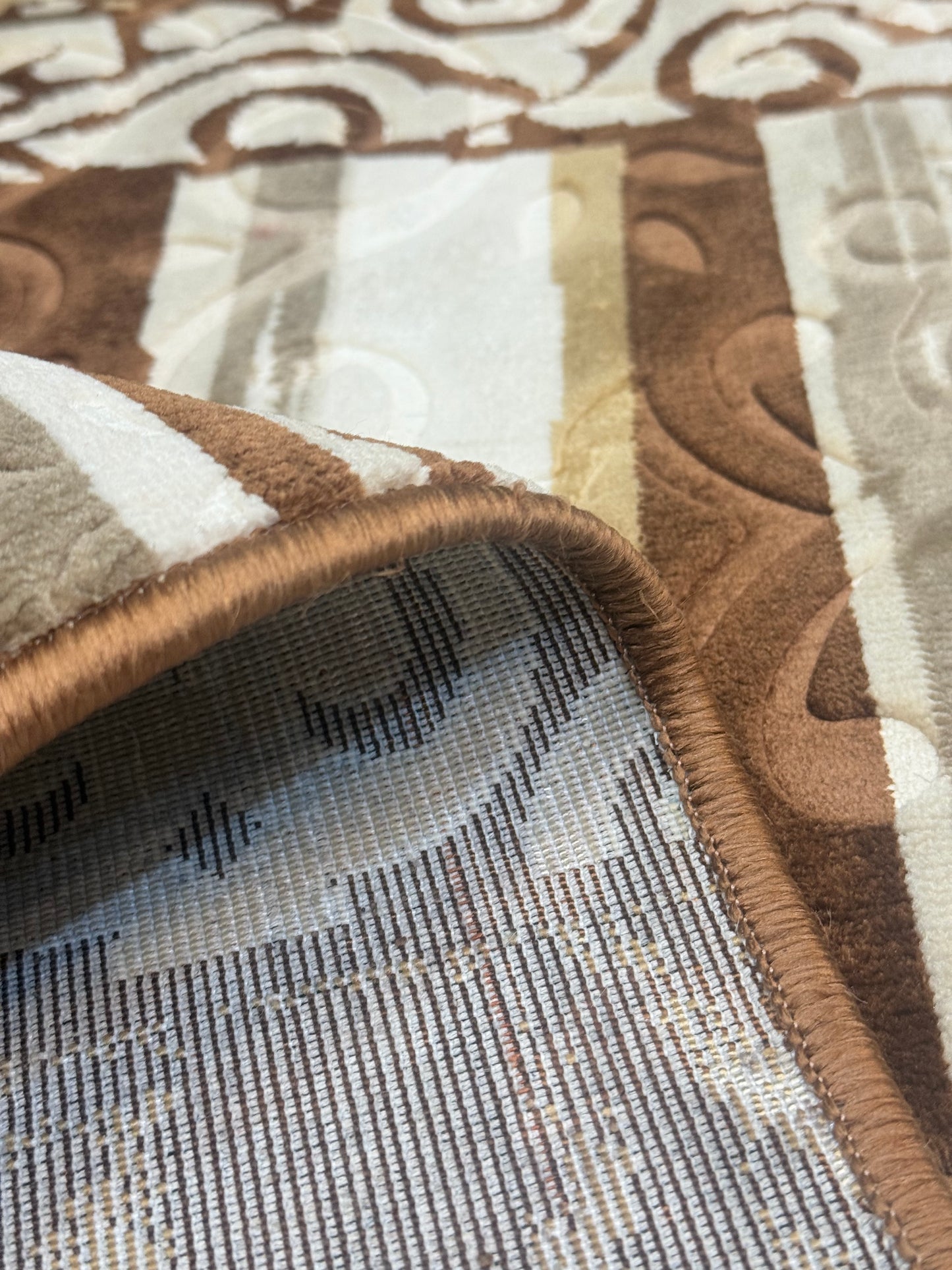 Vintage Patchwork Moroccan Rug - Brown, Beige, Cream & Black | Size
200×290 cm (6.6x9.5 ft)