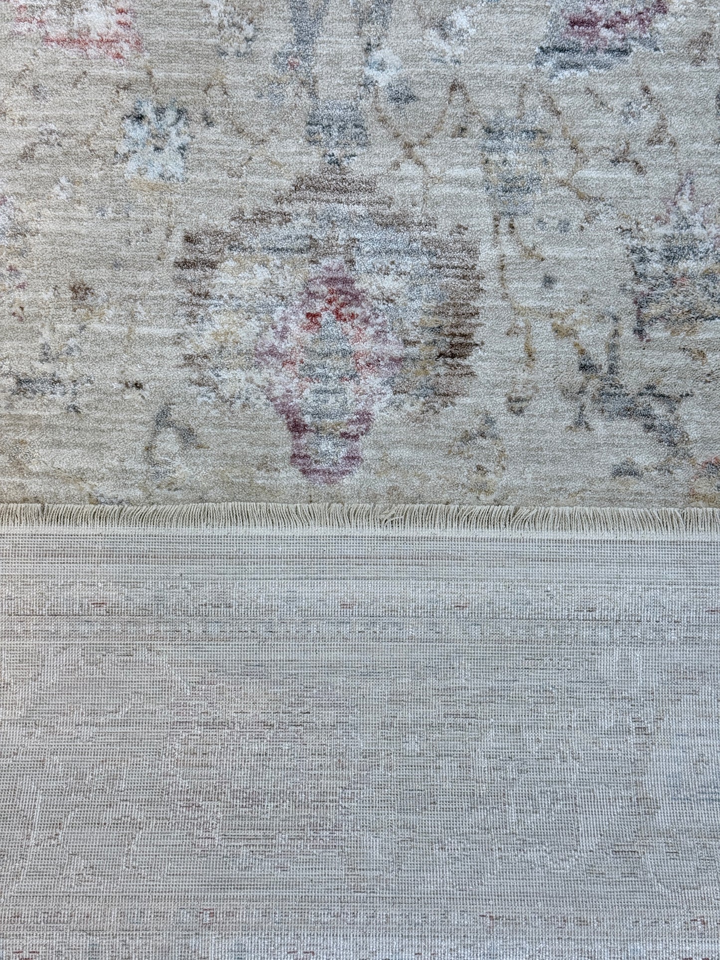 Vintage Medallion Distressed Area Rug | cream, beige | Size 150x230 cm (4.11x7.6 ft)